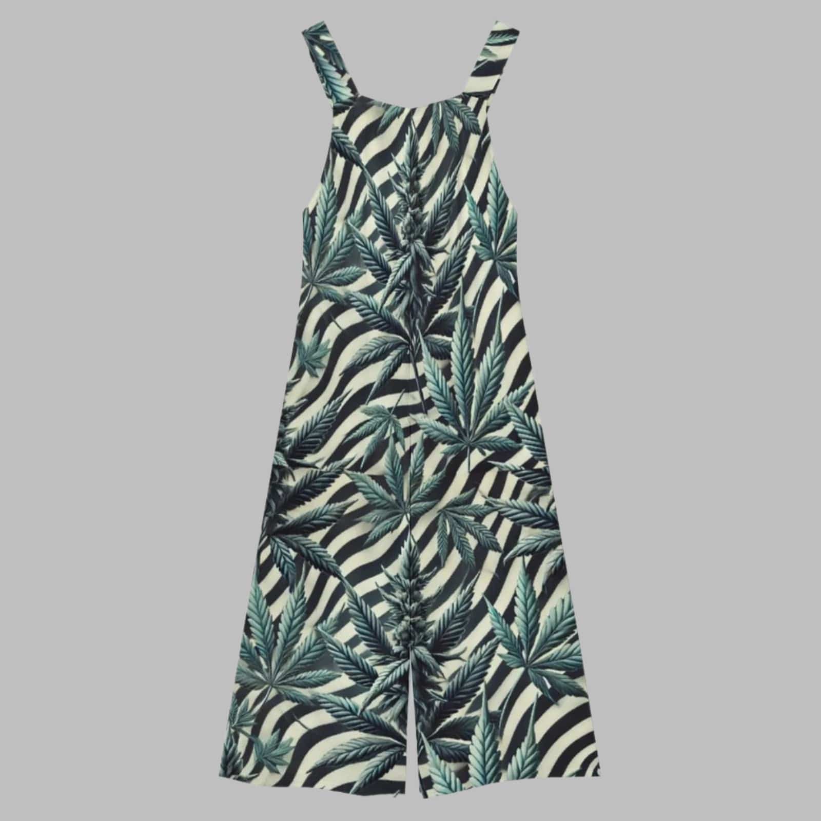 Stripes & Buds Zabra Jumper All Over Print Short Jumpsuit (Sets 04)