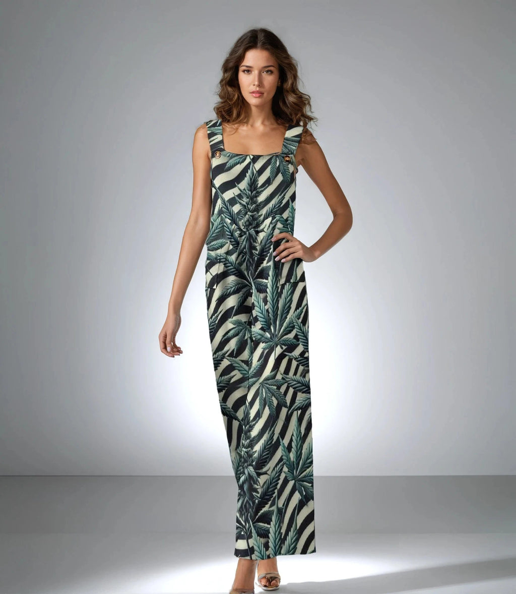 Stripes & Buds Zabra Jumper white S All Over Print Short Jumpsuit (Sets 04)