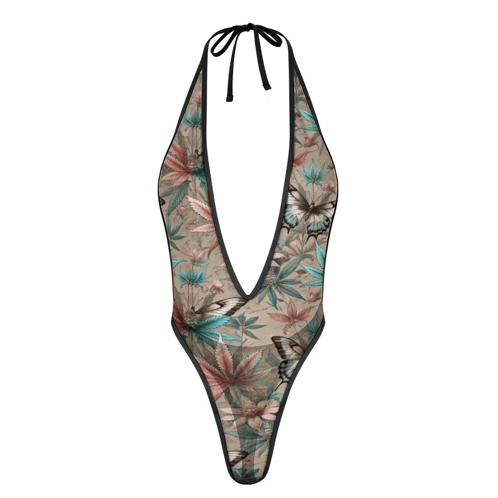 Fly Sexy AF Deep-V Thong Butterfly