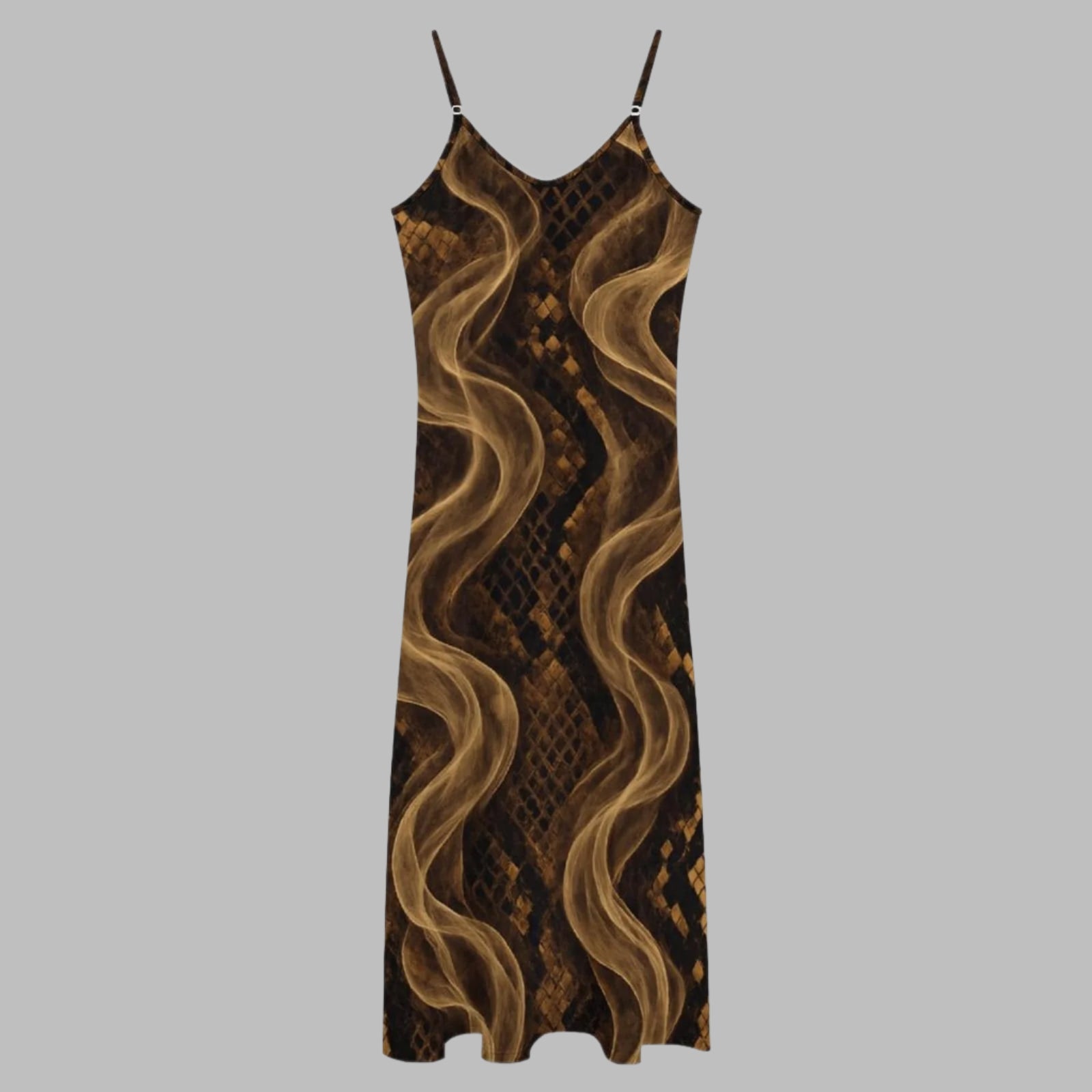 Snake Skins Strappy Maxi Dress midi dress