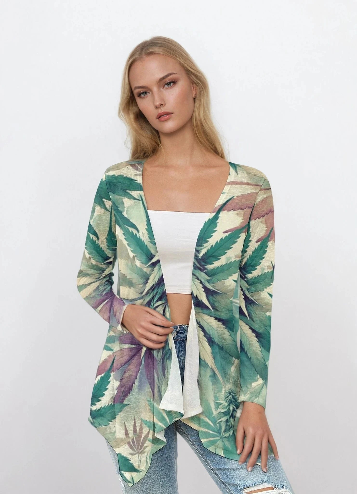 Cola Love Knit cardigan White S cardigan