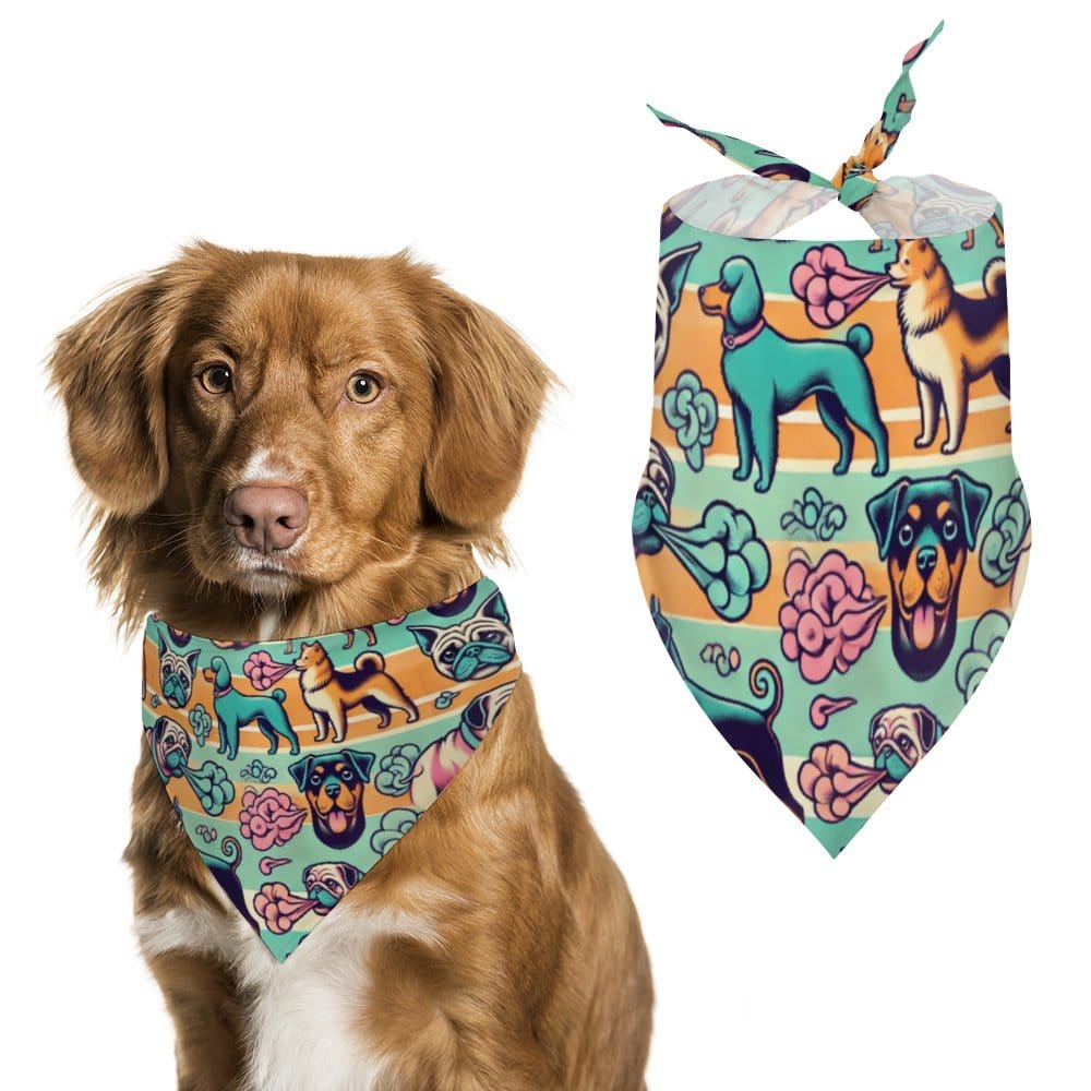 Poochie Scarf Dawg Scarf Pet Scarf White One size