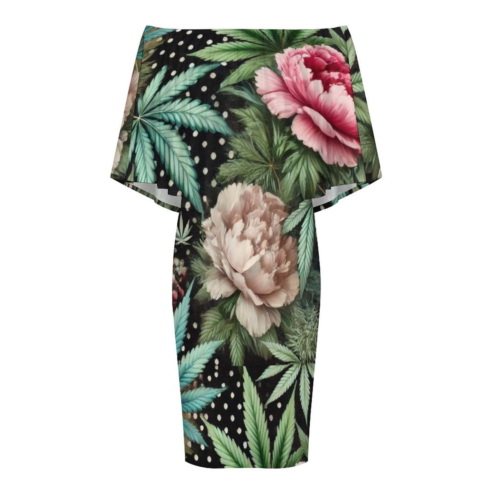 Peony & Pot Off-shoulder Shawl Dress dress