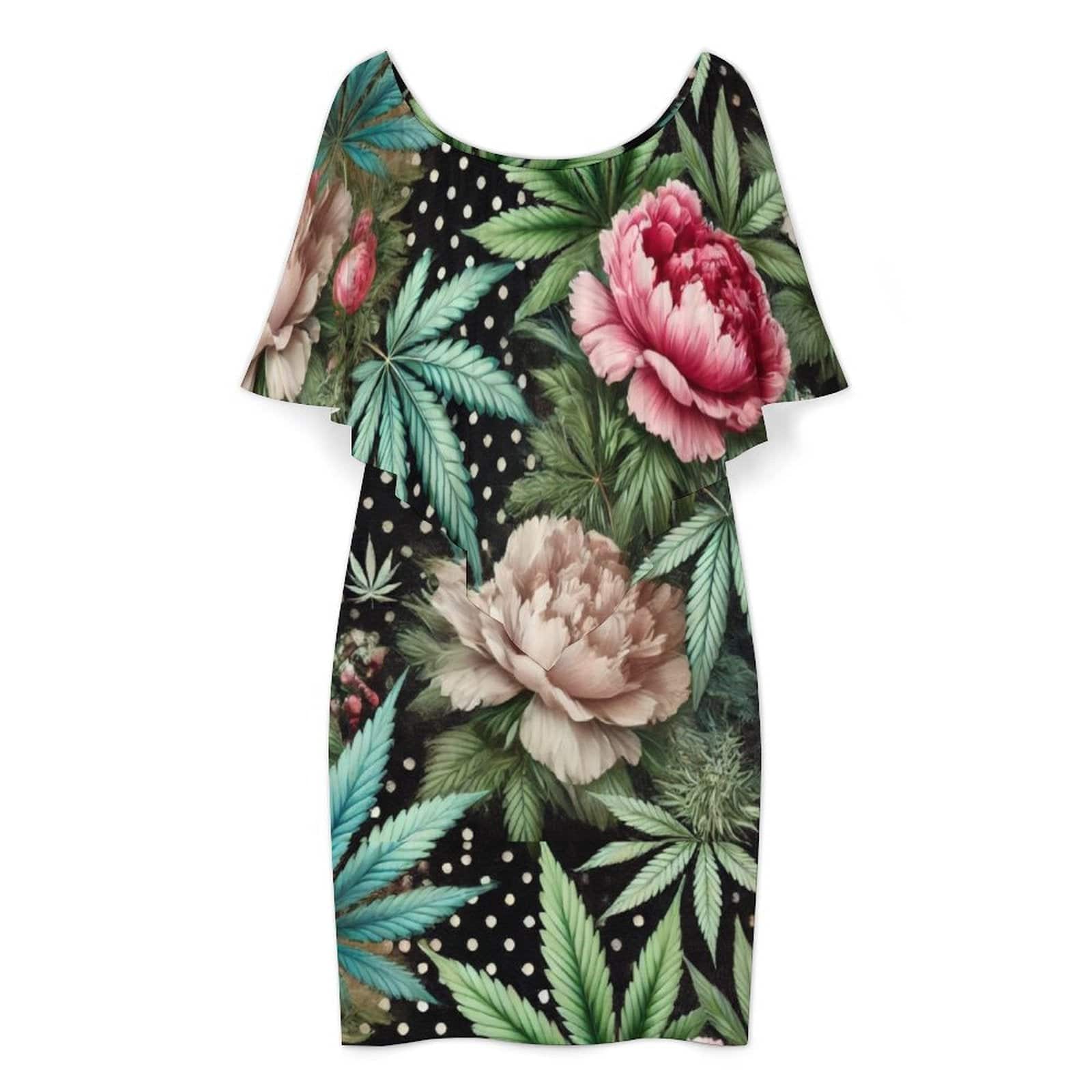 Peony & Pot Off-shoulder Shawl Dress dress