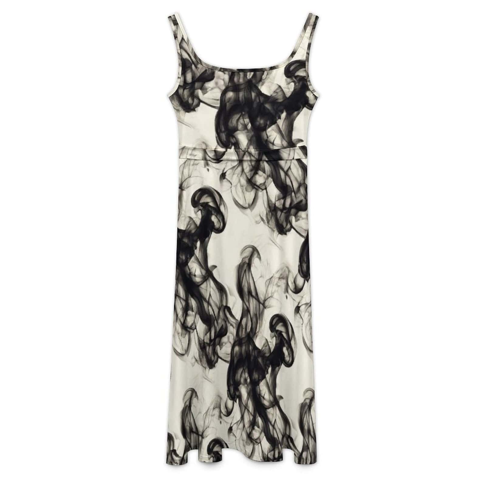 Smokey Tie Waist Sleeveless Dress dress