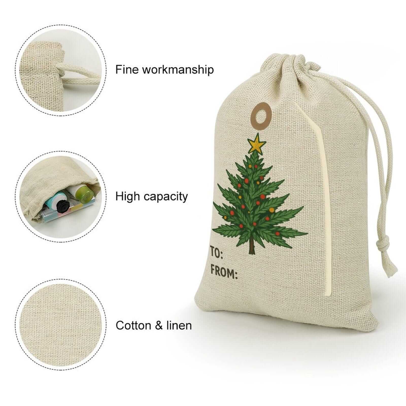 Hemp & Cottom Gift Bags - Dope Holidays (8-Pack) GIFT