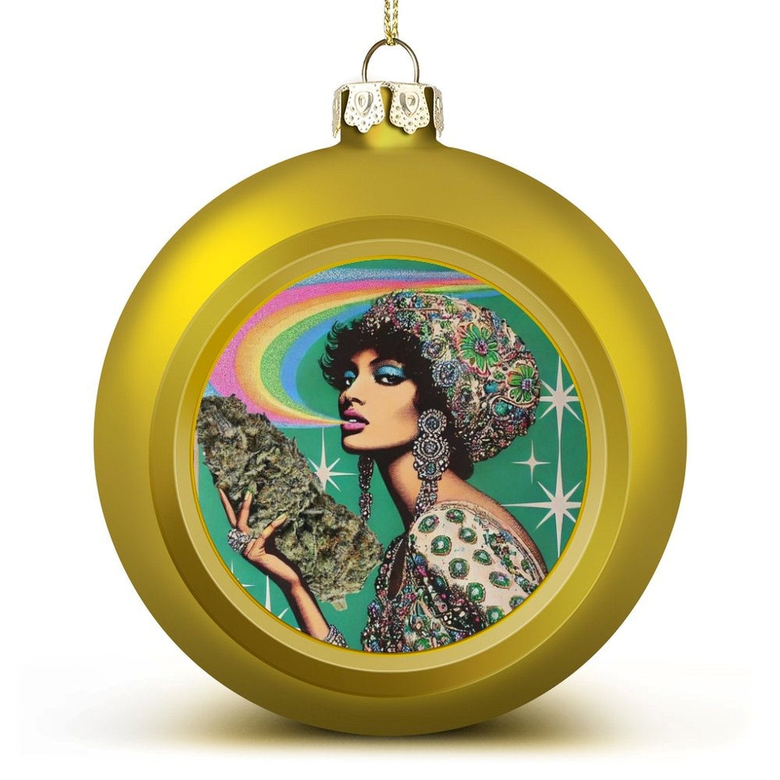 Bud Ornament Christmas Balls golden GIFT