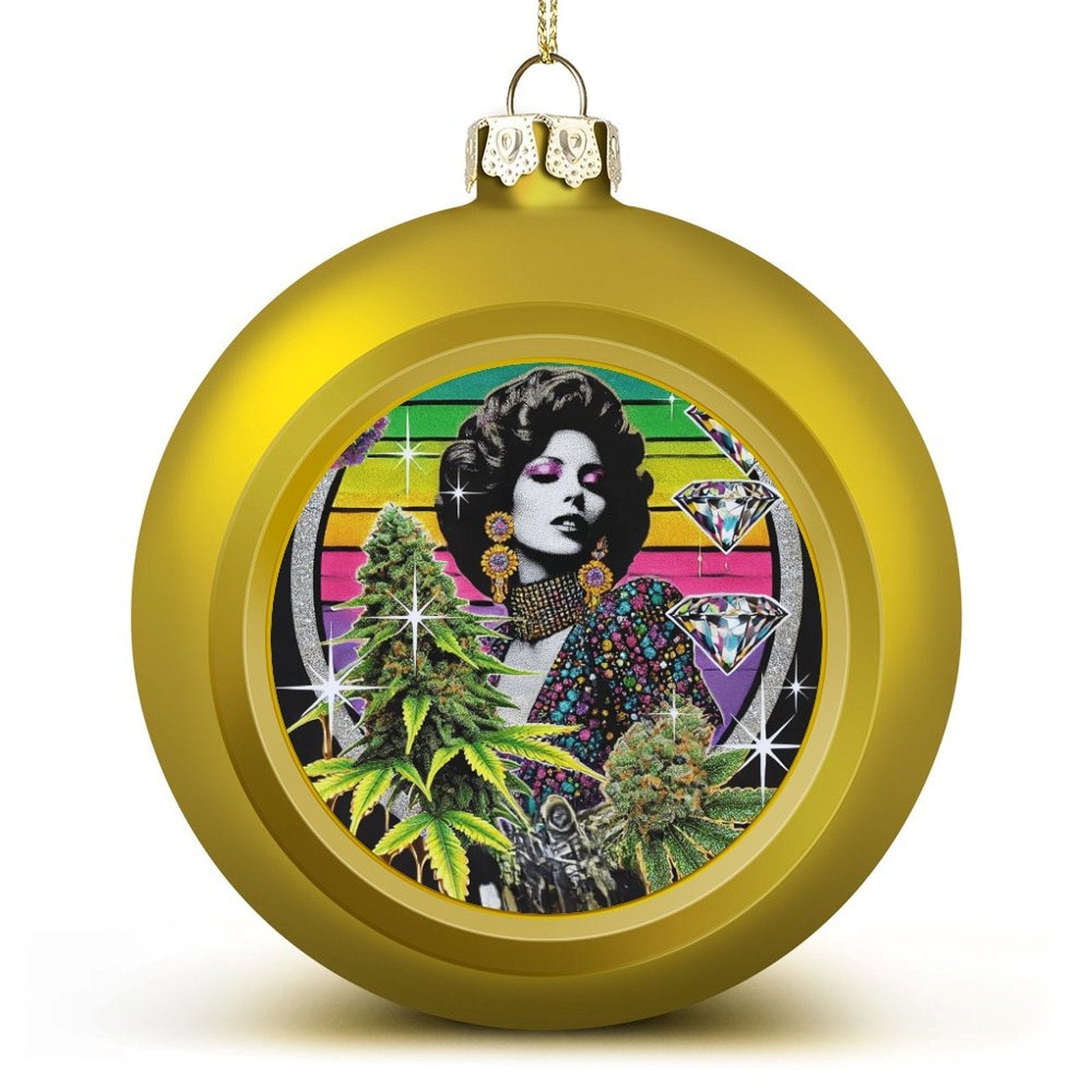 Disco Biscuit Christmas Ornament Balls golden GIFT