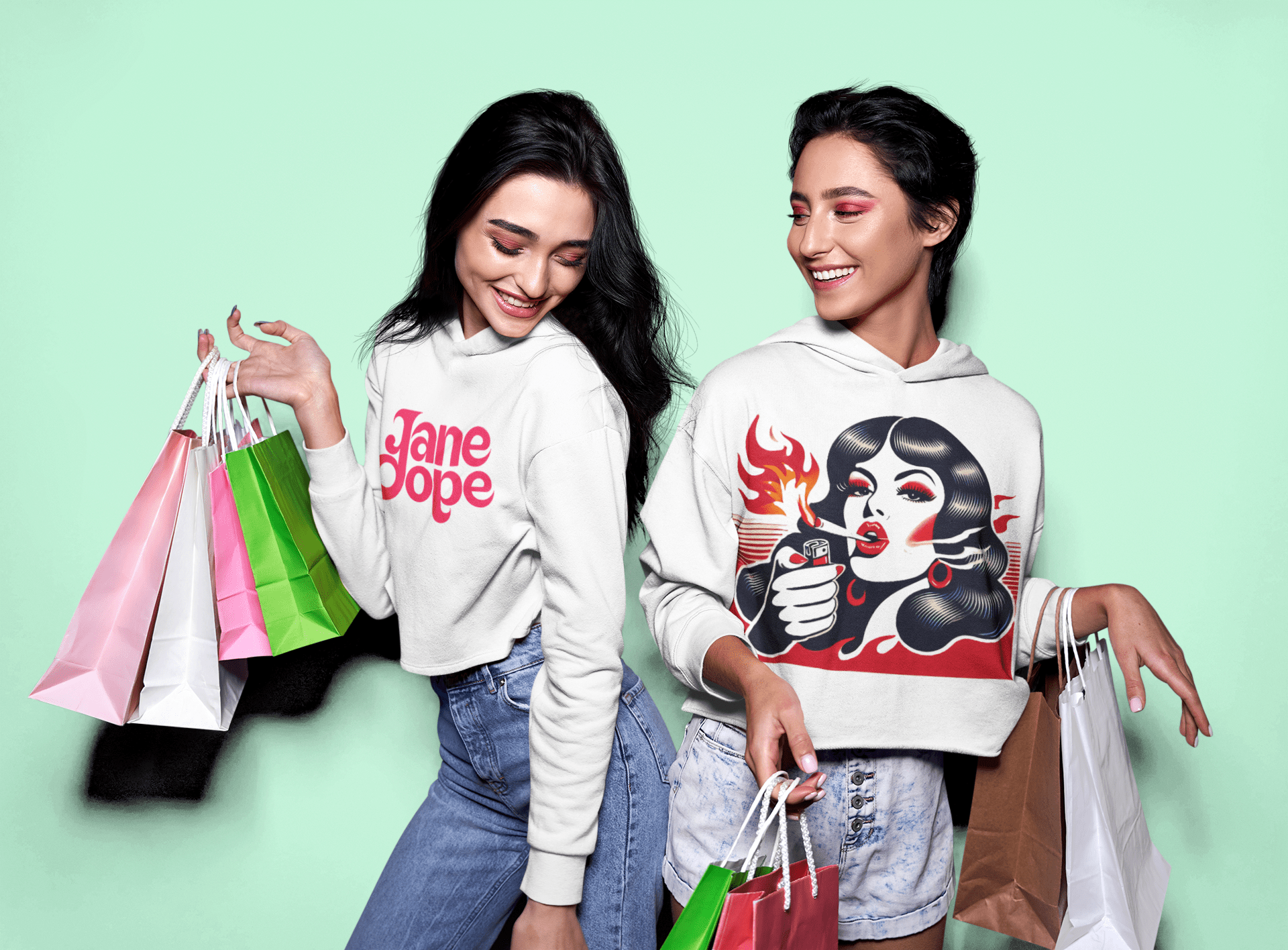 Jane Dope Crop Hoodie Hoodie