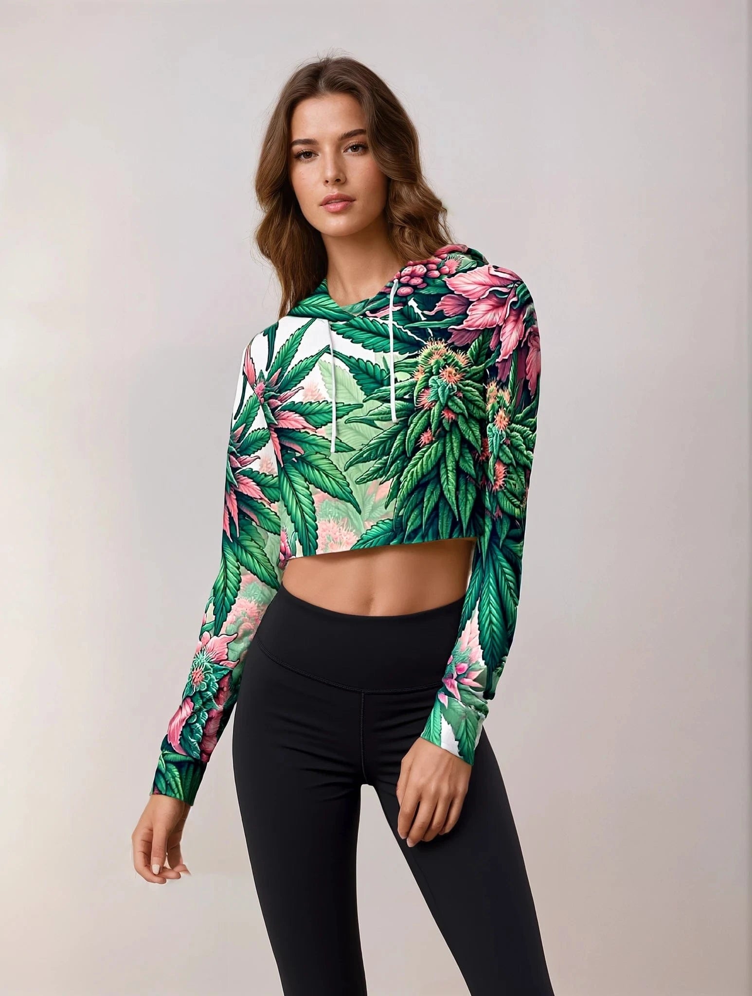 Pink Haze Cropped Hoodie Hoodie