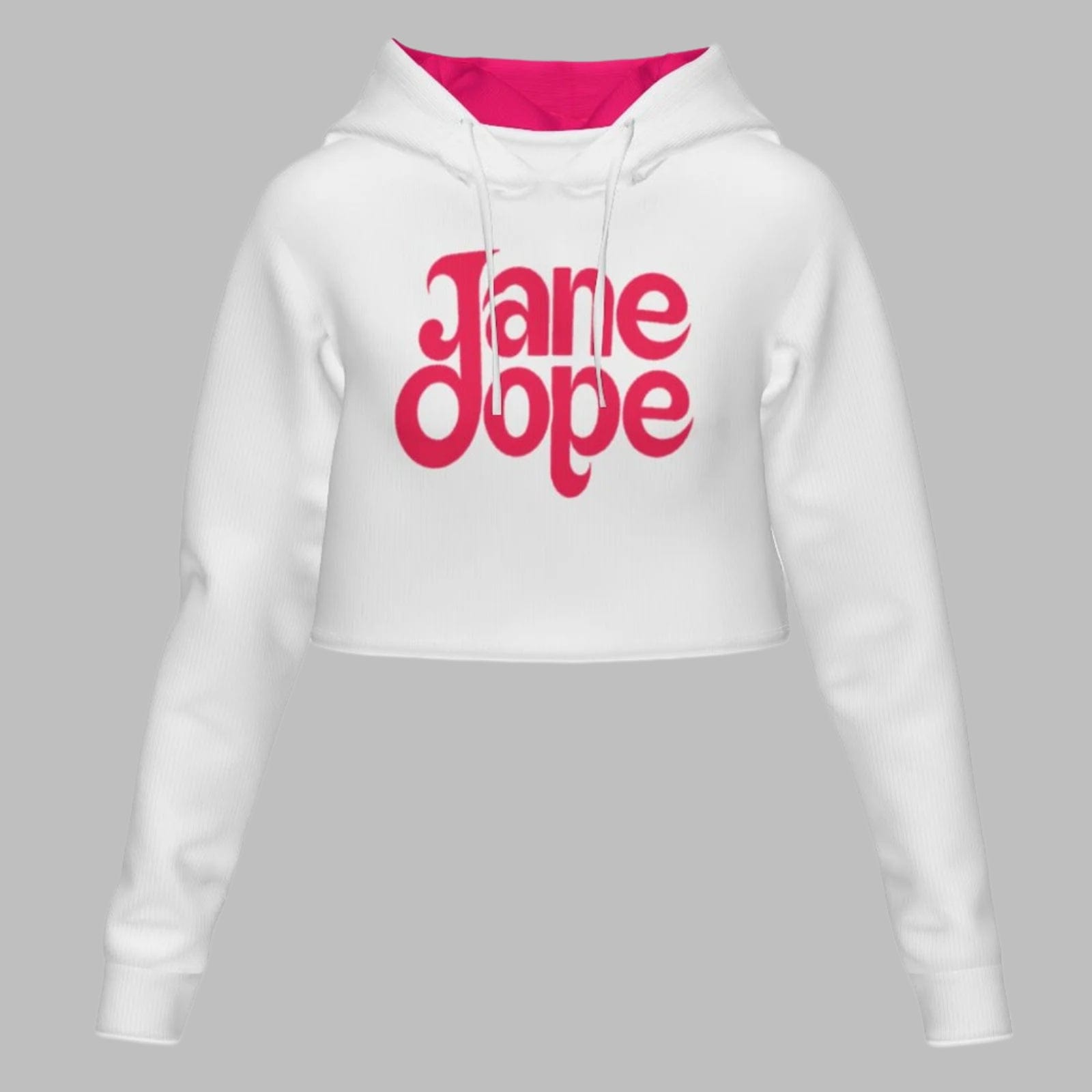 Jane Dope Crop Hoodie white Hoodie