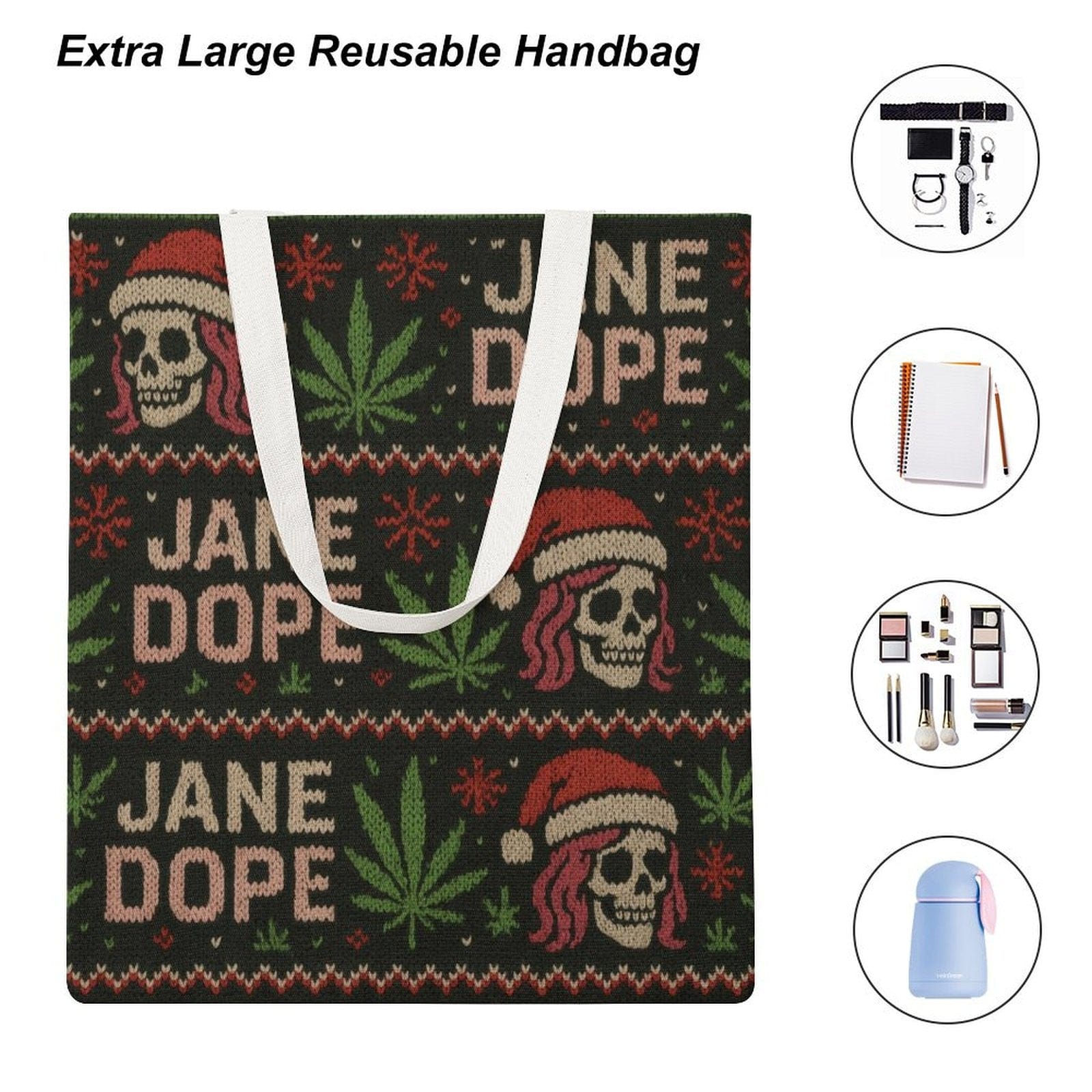 Dope Xmas Tote All Over Print Canvas Tote Bag/Large (1699)