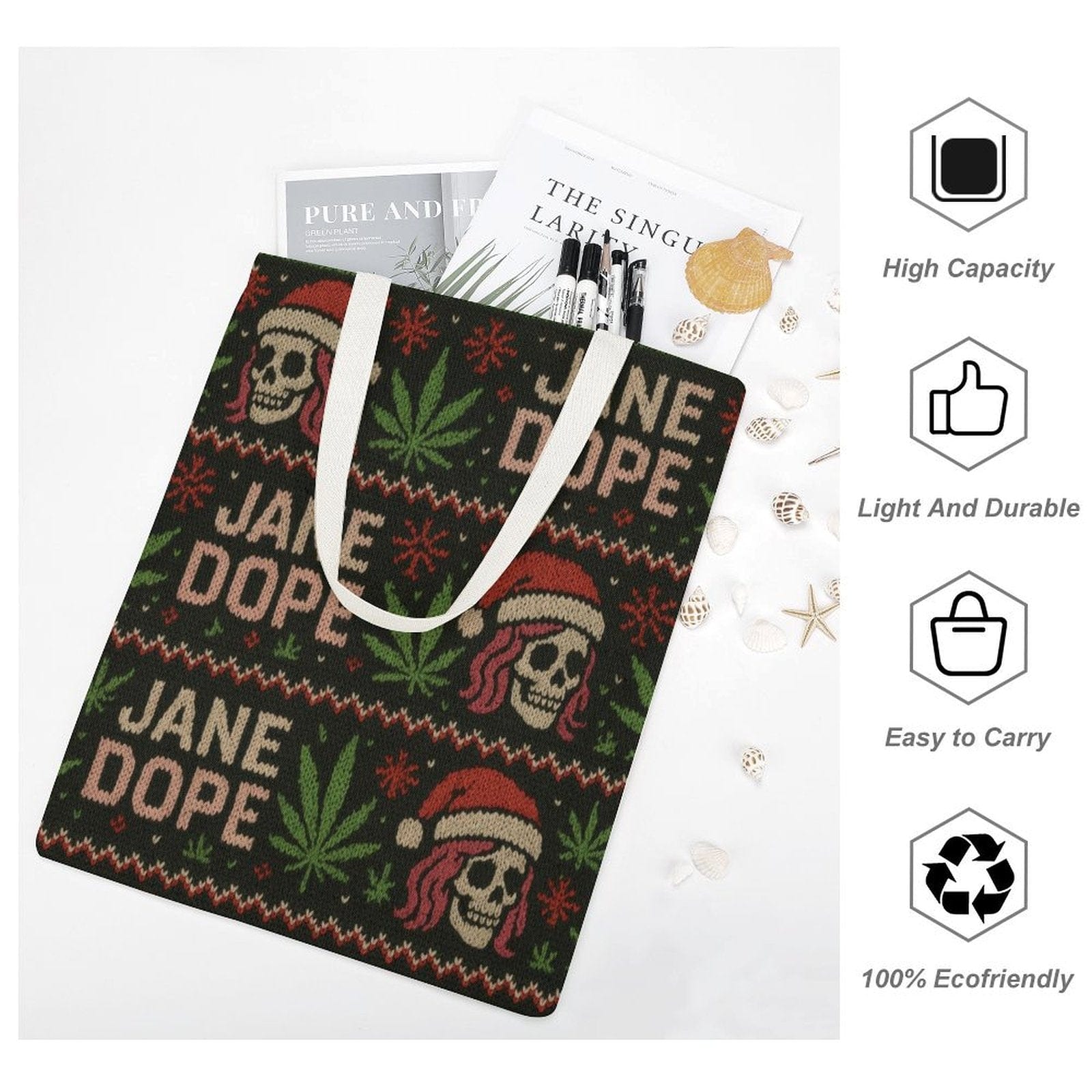 Dope Xmas Tote All Over Print Canvas Tote Bag/Large (1699)
