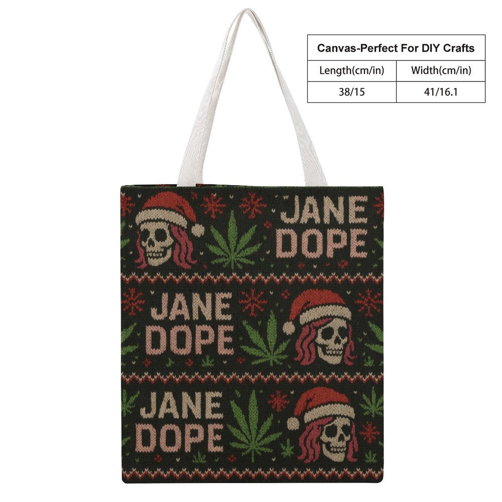 Dope Xmas Tote All Over Print Canvas Tote Bag/Large (1699)