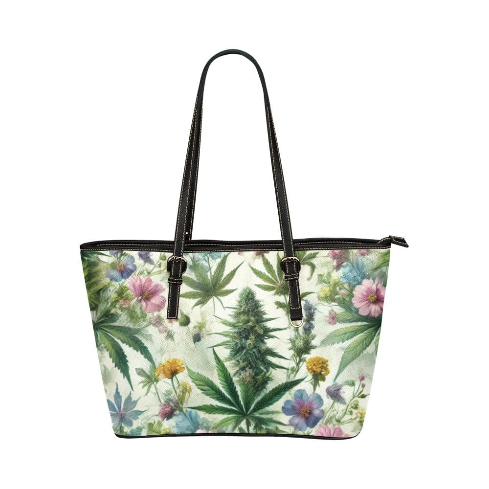 HER.B Garden Leathery Tote One Size Leather Tote Bag/Large