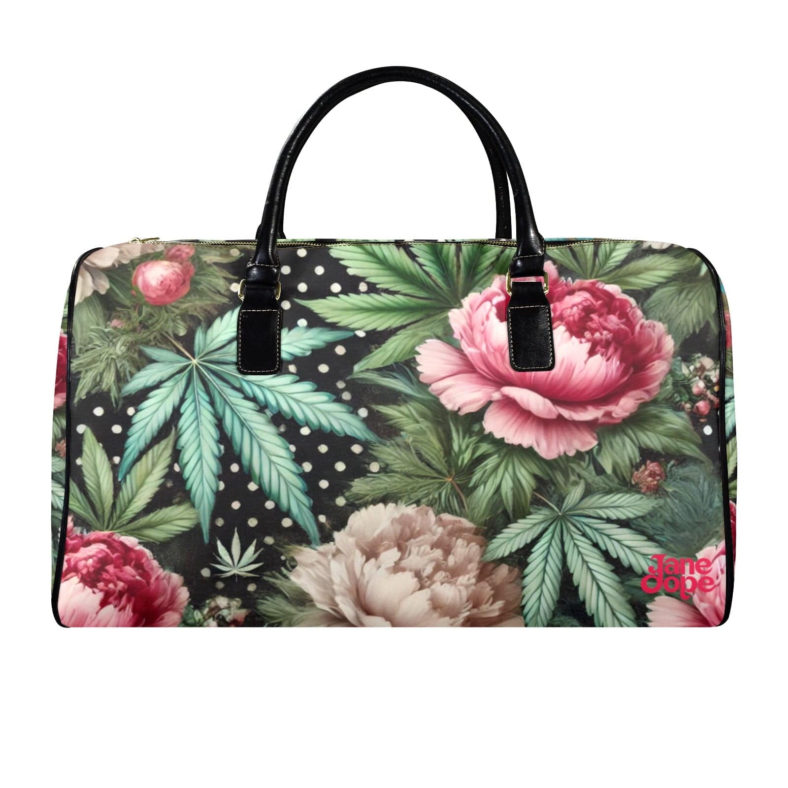 Peony & Pot XL Lux Bag - Leathery One Size Leather Travel Bag-Large (Short Patch) (1735)