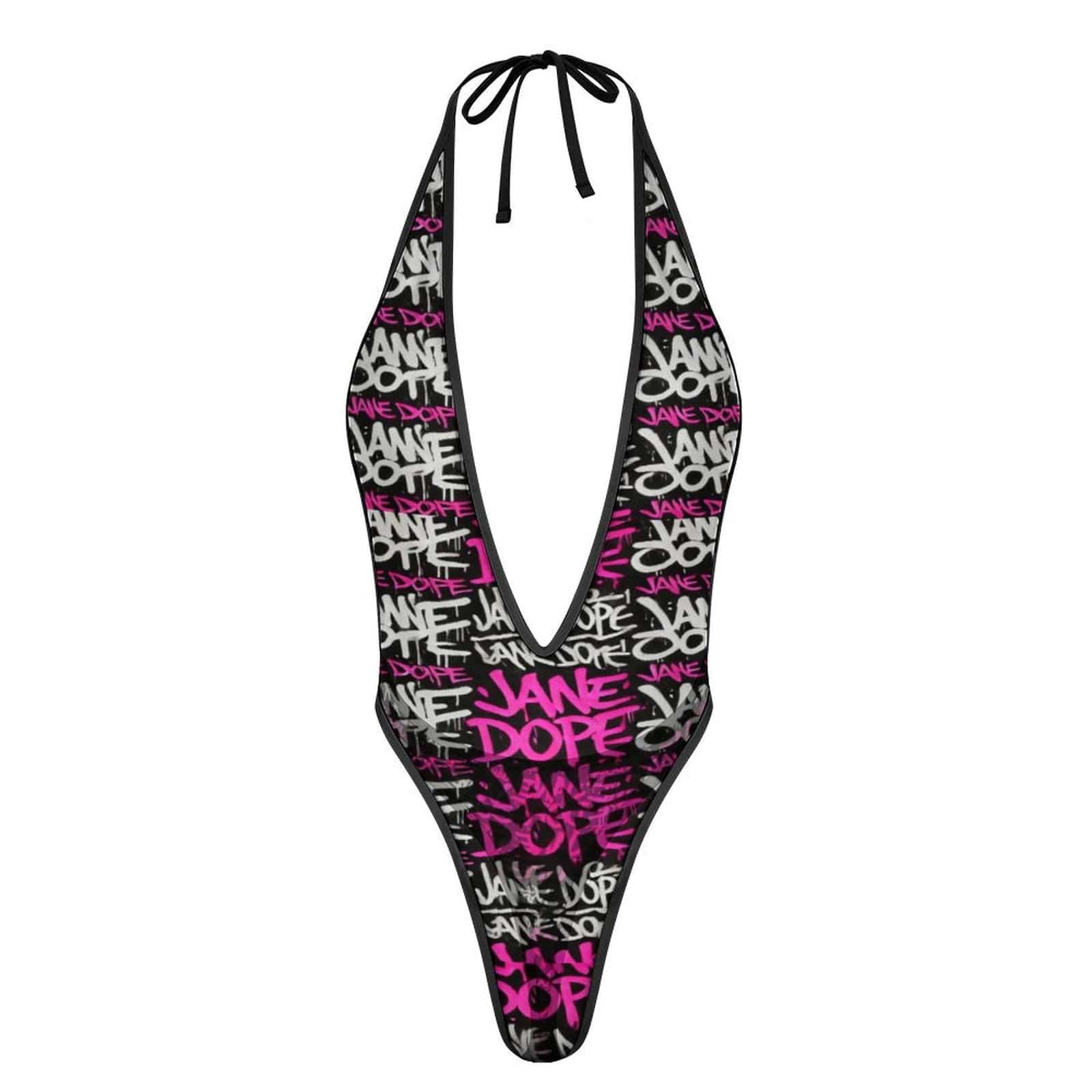 Dank! Sexy AF Deep-V Thong WHOLESALE White lingerie