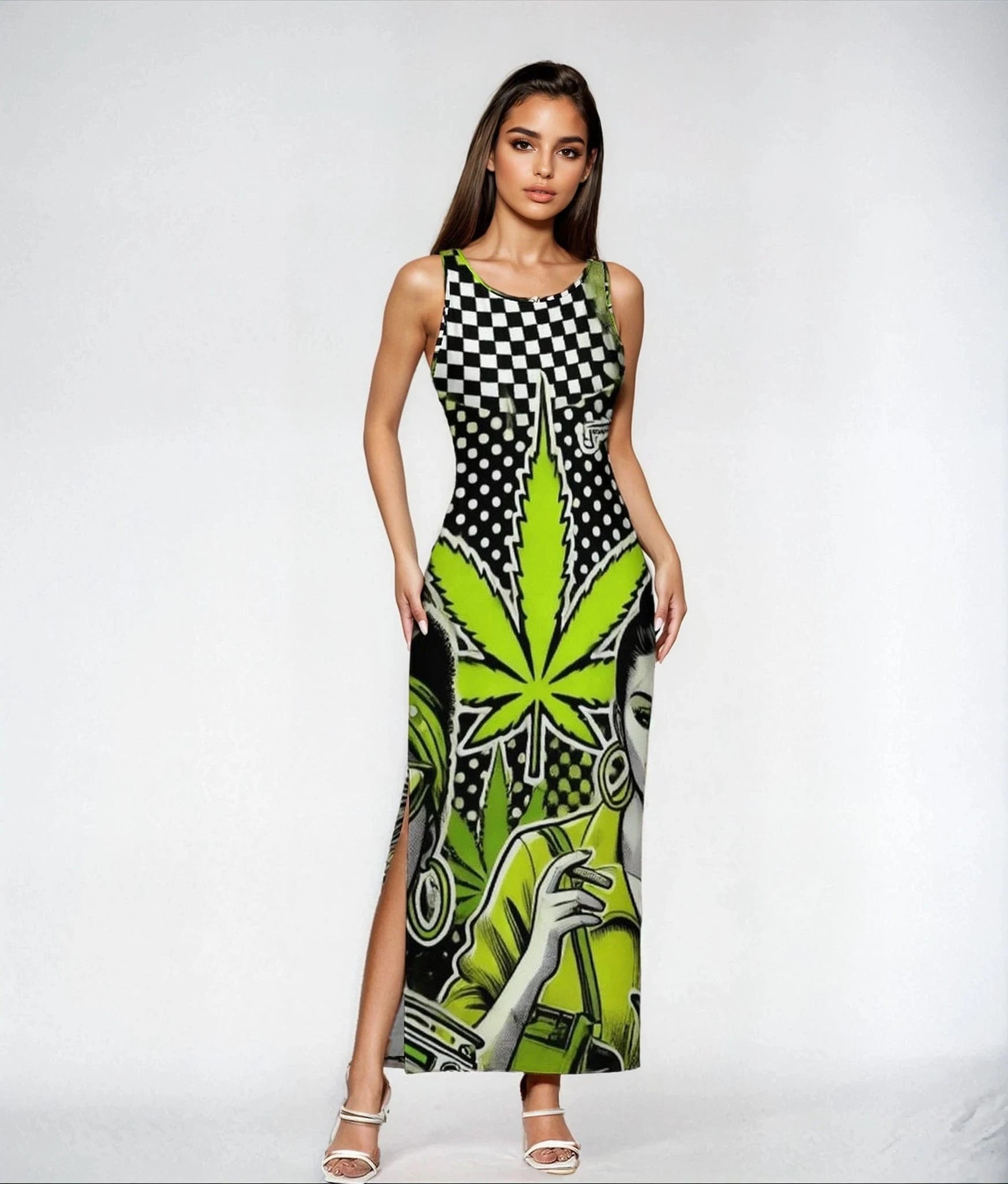 Bad B Bodycon Side Slit Long Dress long dress