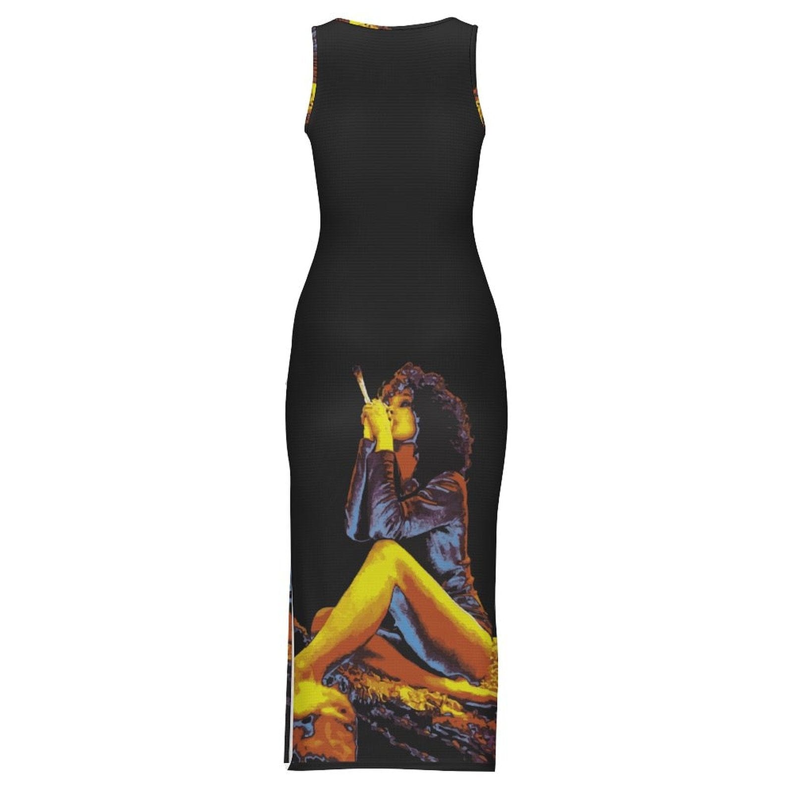 Hotbox Goddess Sleeveless Bodycon Side Slit Dress long dress