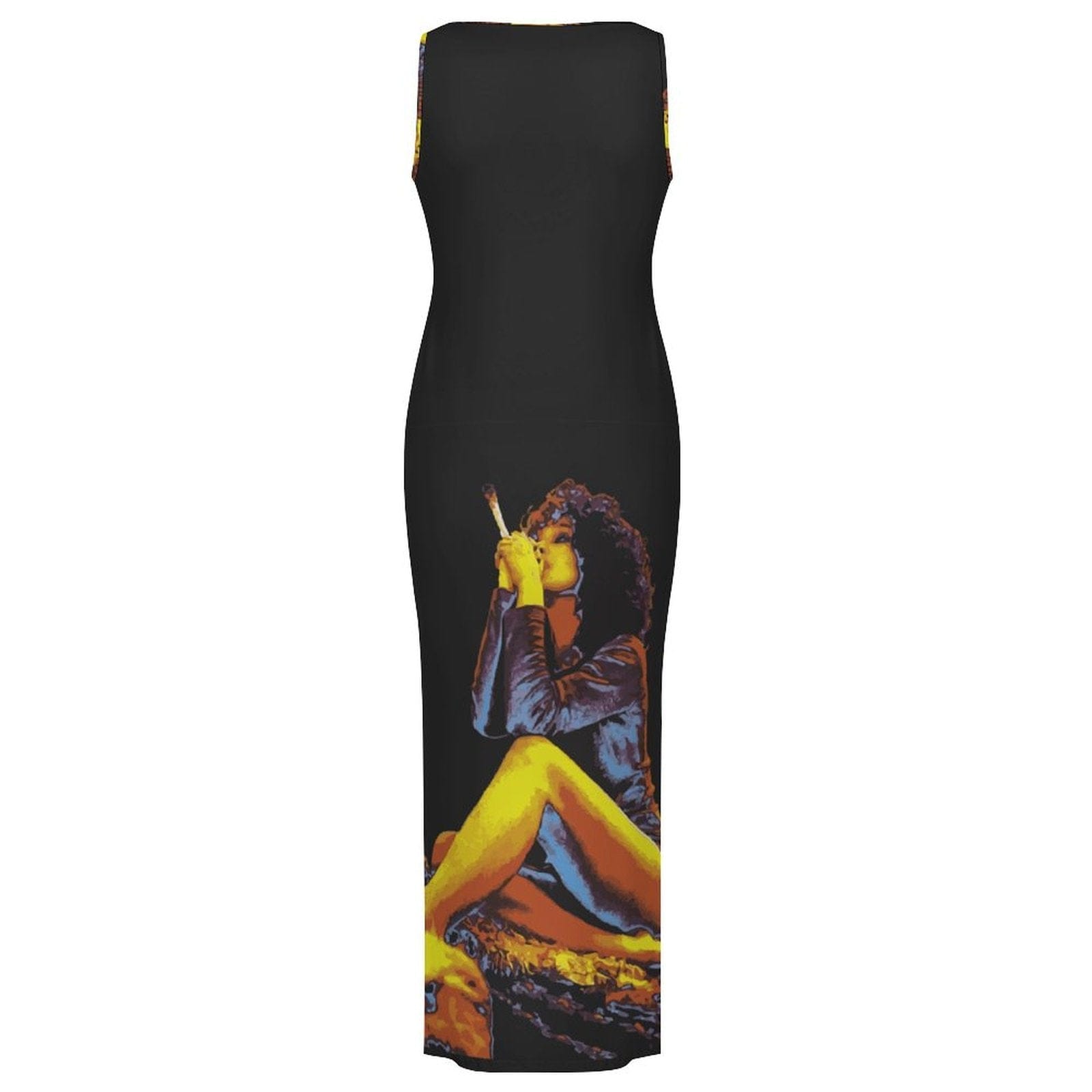 Hotbox Goddess Sleeveless Bodycon Side Slit Dress long dress