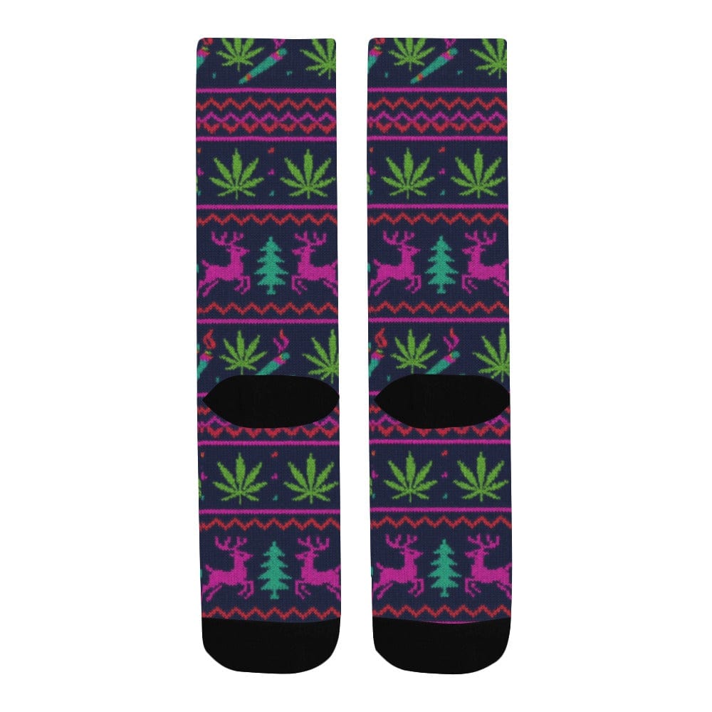 Neon Xmas Socks (Unisex) Men's Custom Socks