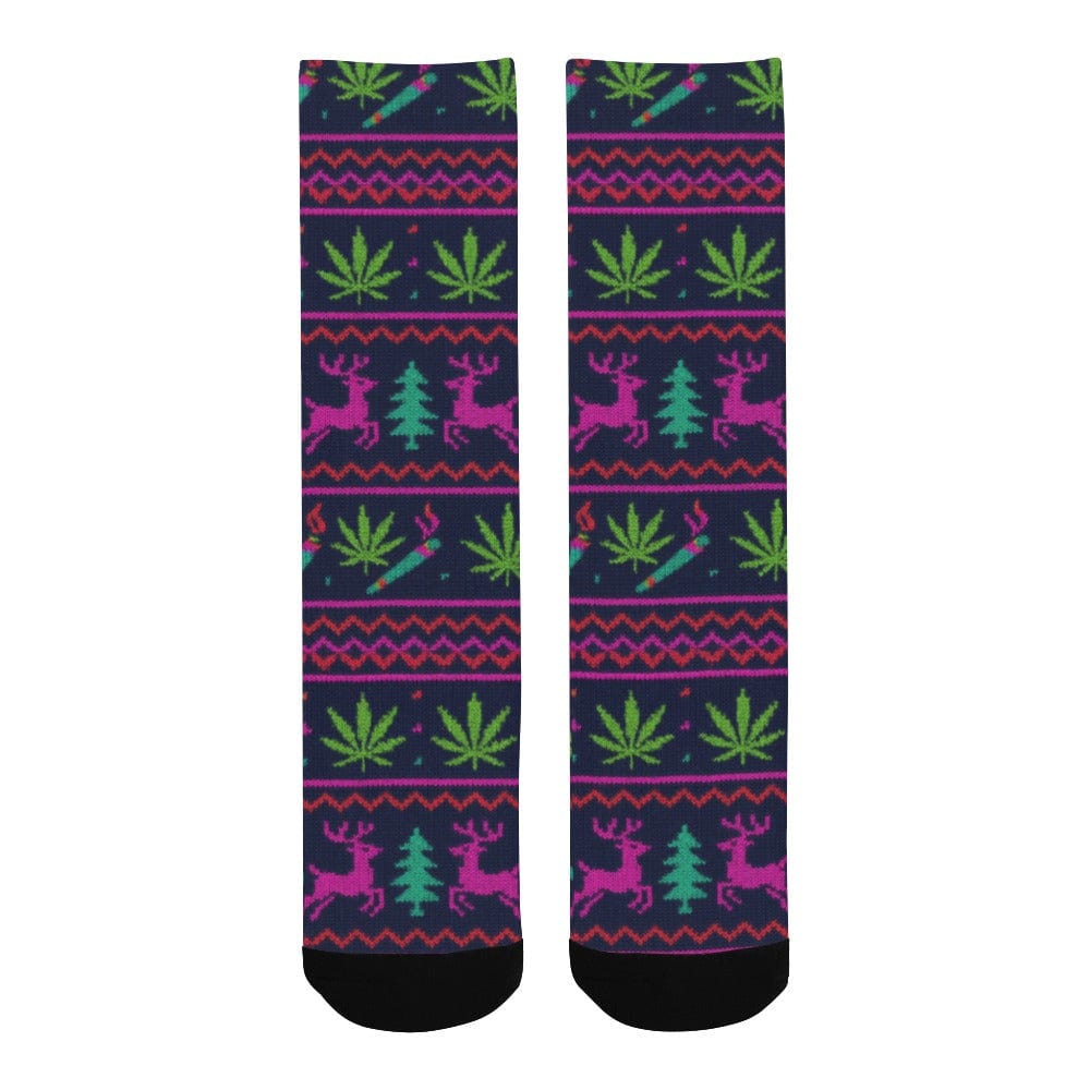 Neon Xmas Socks (Unisex) One Size Men's Custom Socks