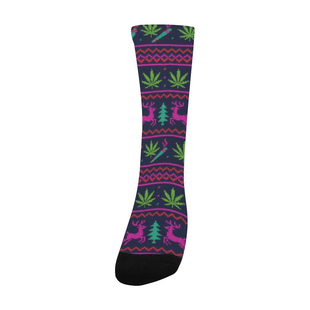 Neon Xmas Socks (Unisex) Men's Custom Socks