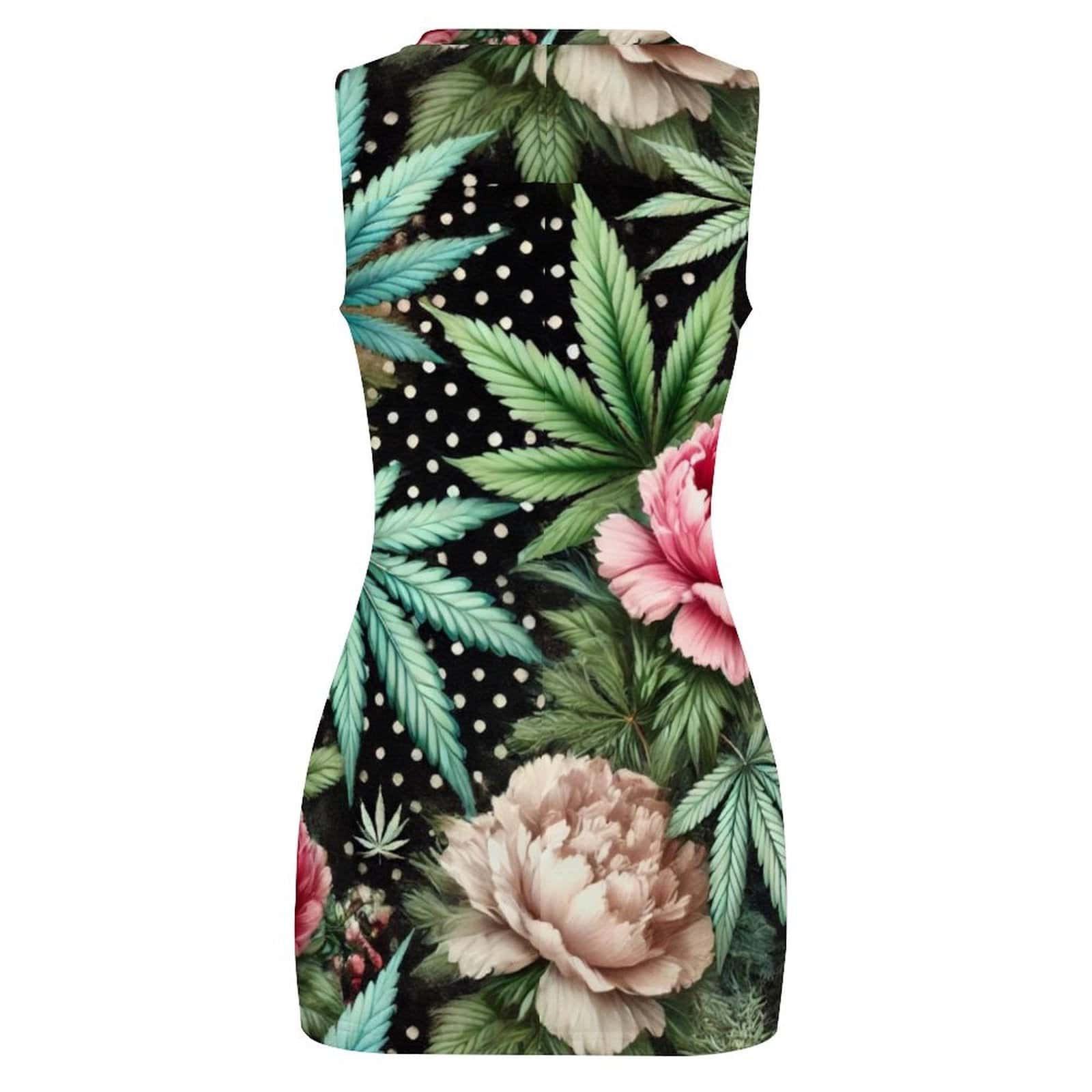 PEONY & POT SLIM CROSS-FIT CUTOUT DRESS mini dress