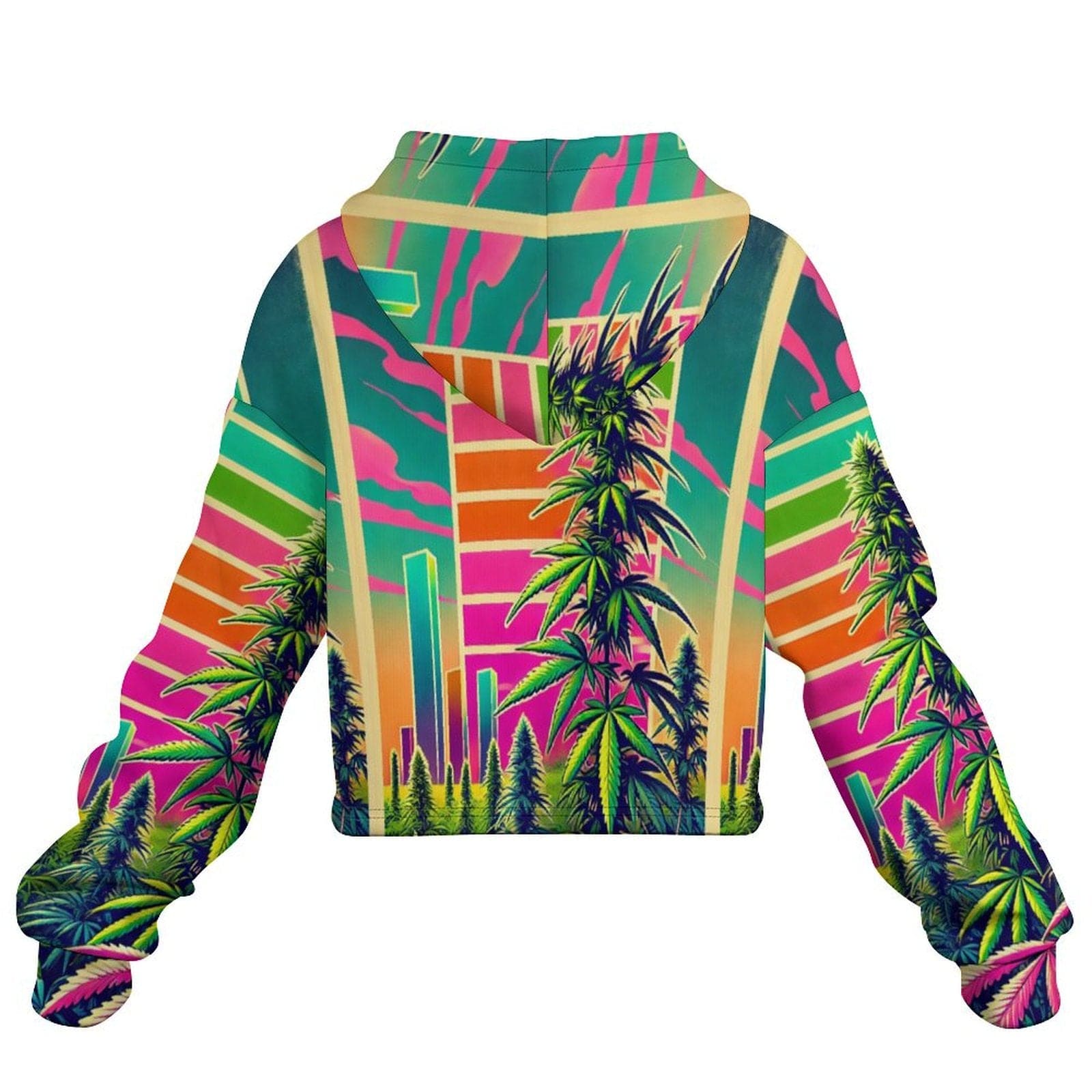 Neon Lambo Cropped Hoodie