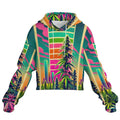 Neon Lambo Cropped Hoodie