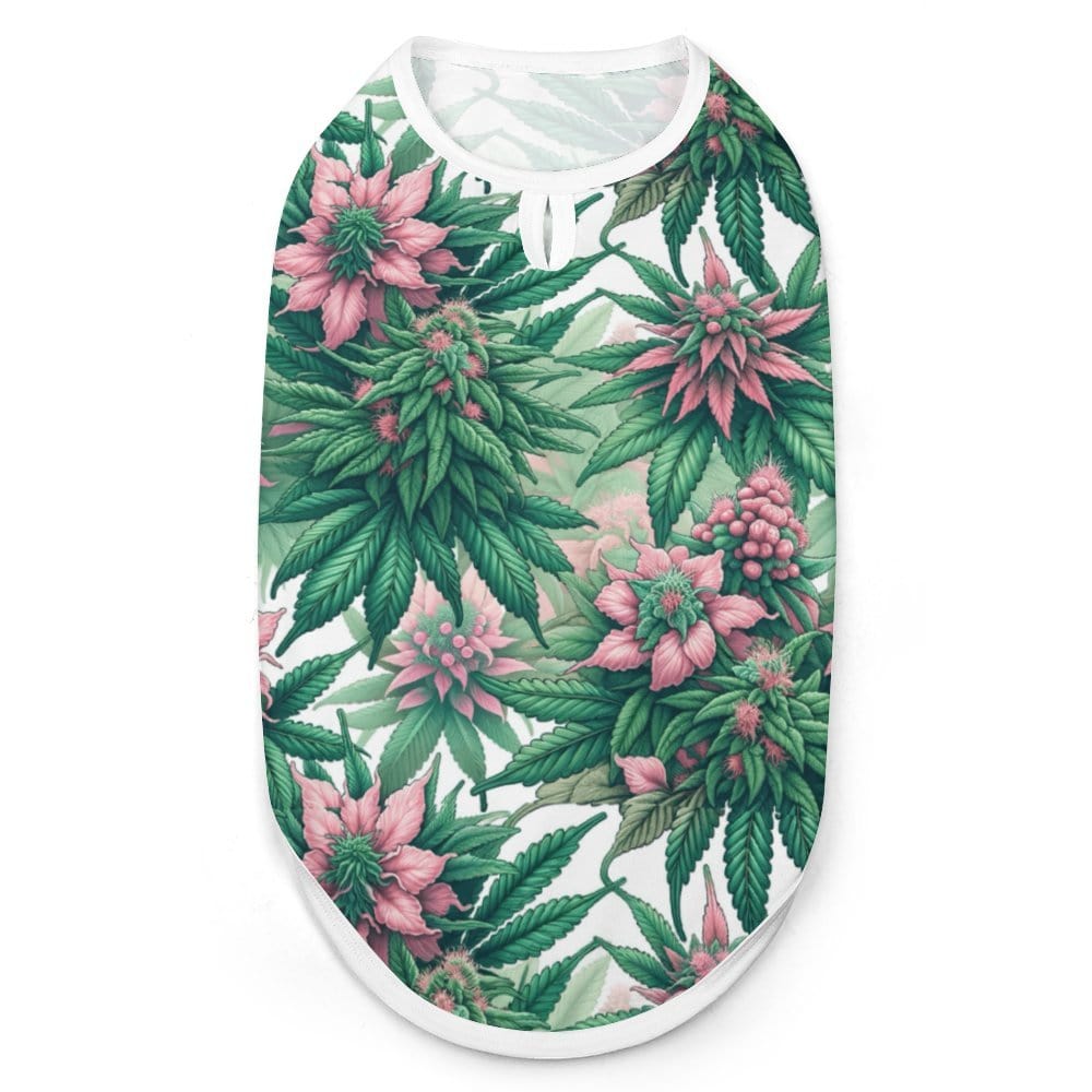 Poochie Vest Pink Haze Pooch vest Full Print Pet Vest White Pet Dog Round Neck Shirt