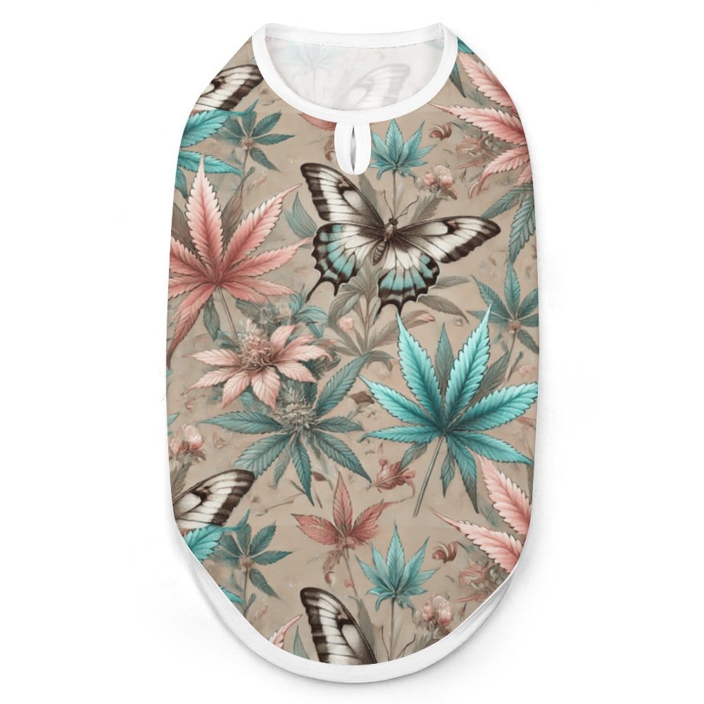 Poochie Vest The Fly Pooch vest Full Print Pet Vest White Pet Dog Round Neck Shirt