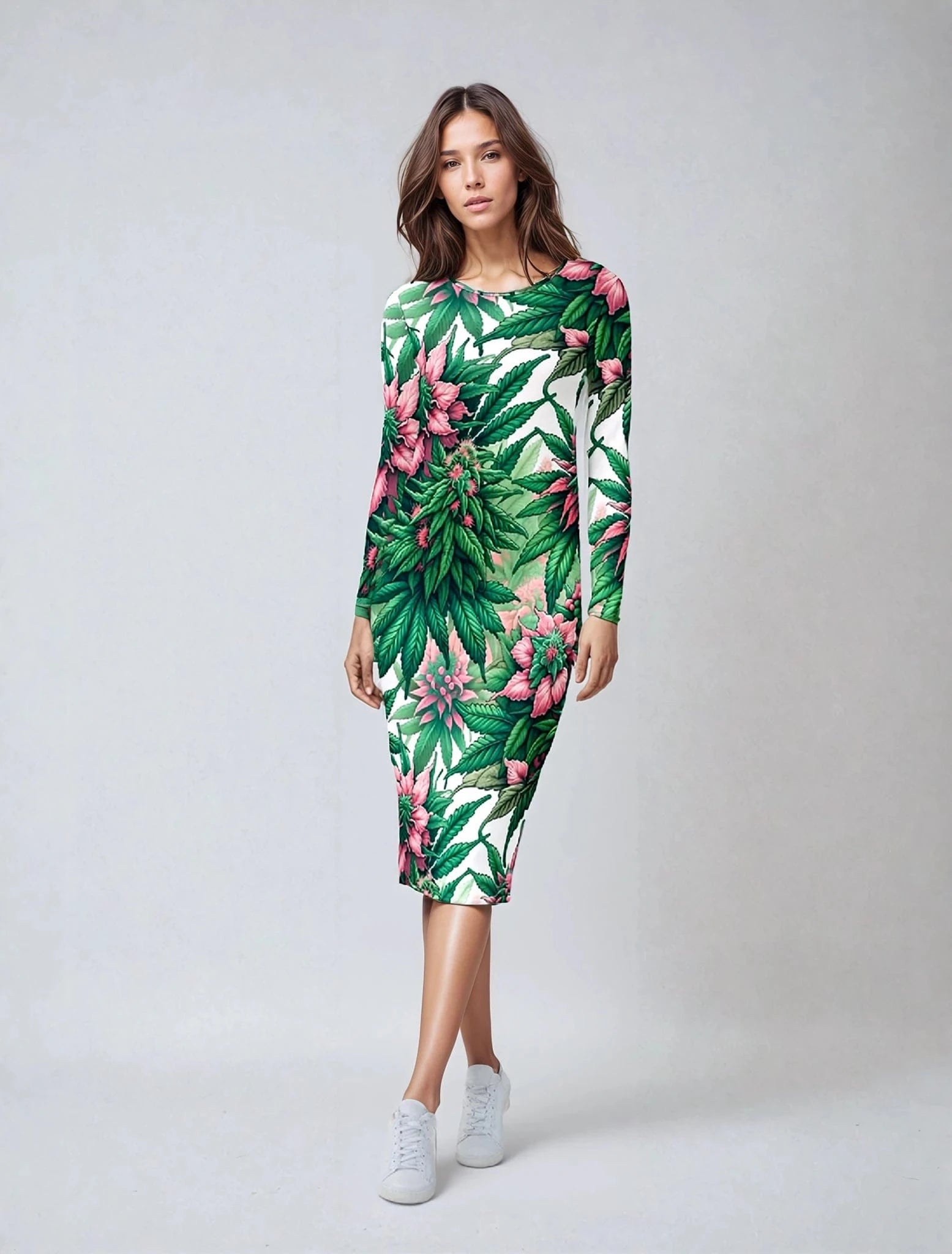 Pink Haze Long Sleeve Bodycon Dress