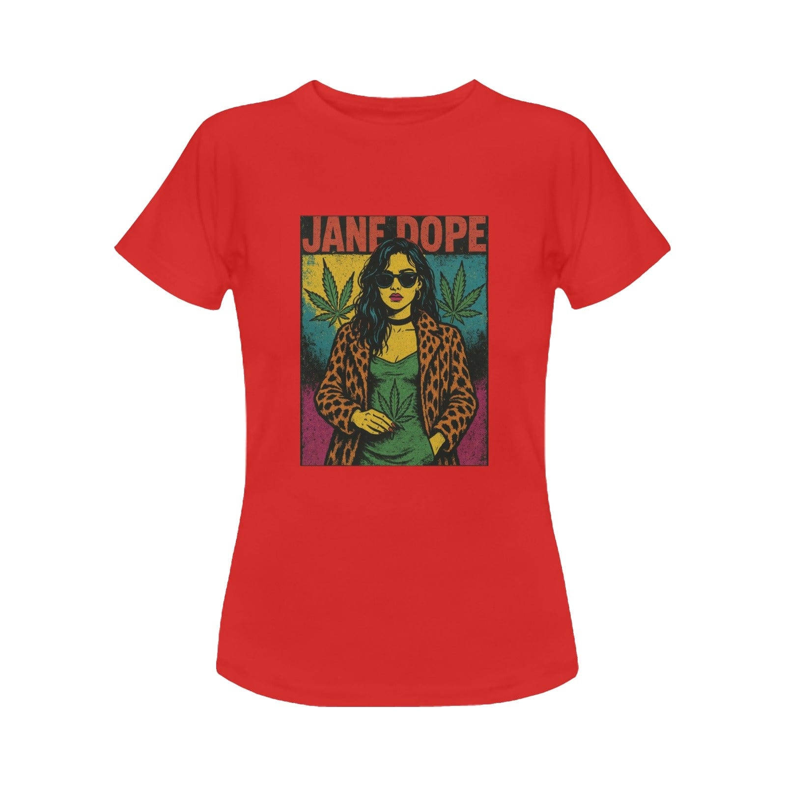 Jane Dope Rock T BE DOPE Women's T (Red) Women's Classic T-Shirt (Model T17） T-Shirt