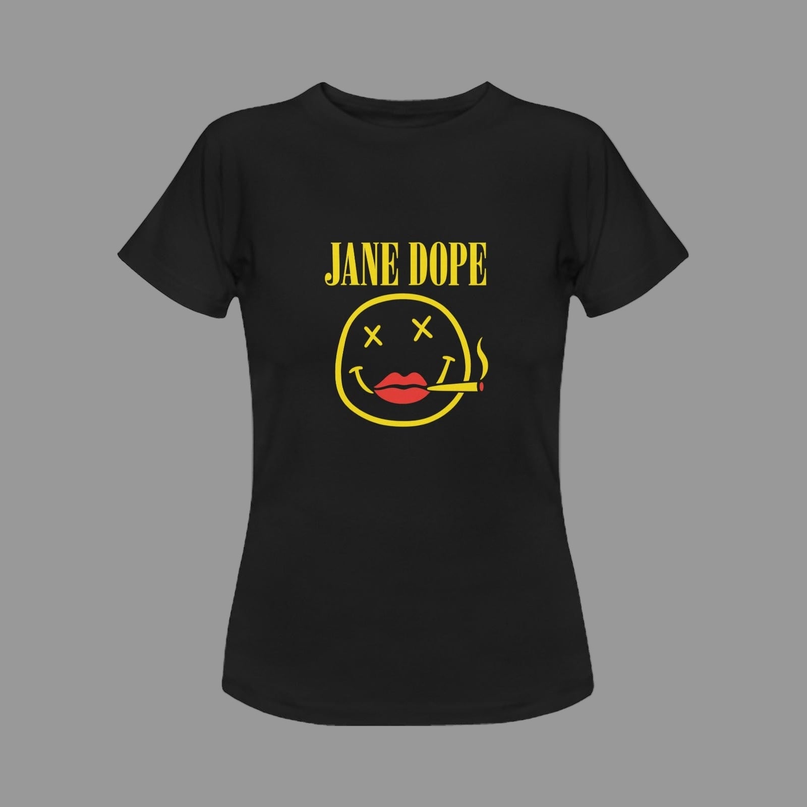 Jane Dope Nirvana Rocker T Jane Dope Nirvana T blk Women's Classic T-Shirt (Model T17）