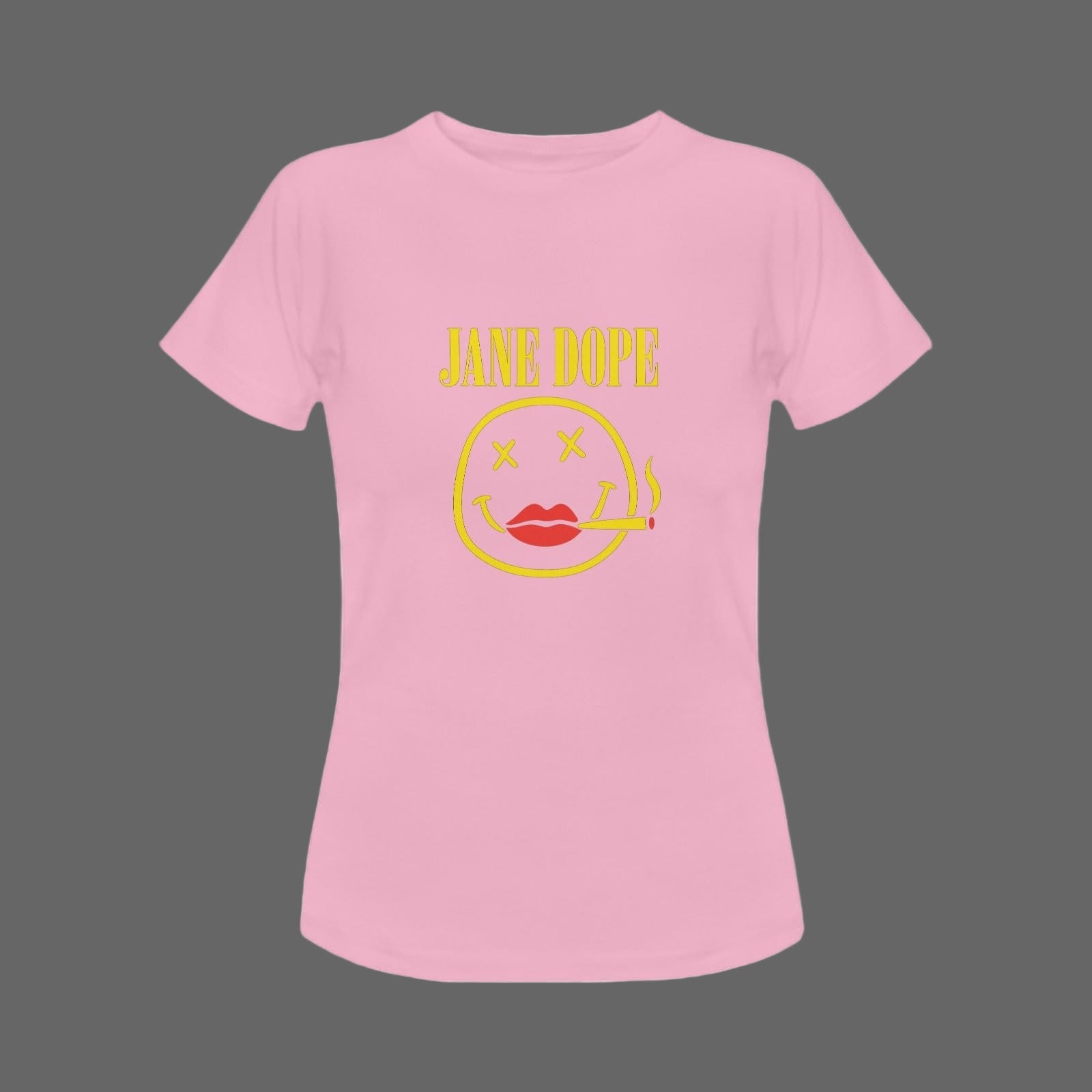 Jane Dope Nirvana Rocker T Jane Dope Nirvana T pink Women's Classic T-Shirt (Model T17）