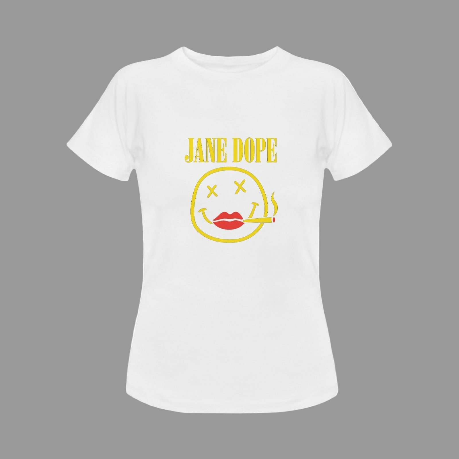 Jane Dope Nirvana Rocker T Jane Dope Nirvana T white Women's Classic T-Shirt (Model T17）