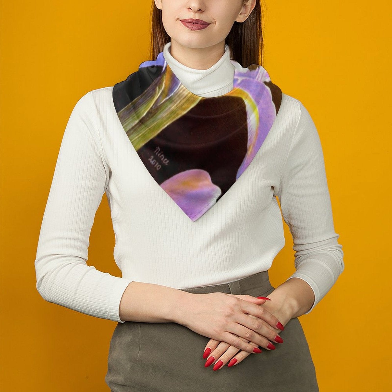 Iris Silky Scarf - Art by Nina Hod scarf
