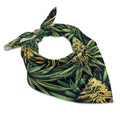 Big buds print scarf in white, flat lay