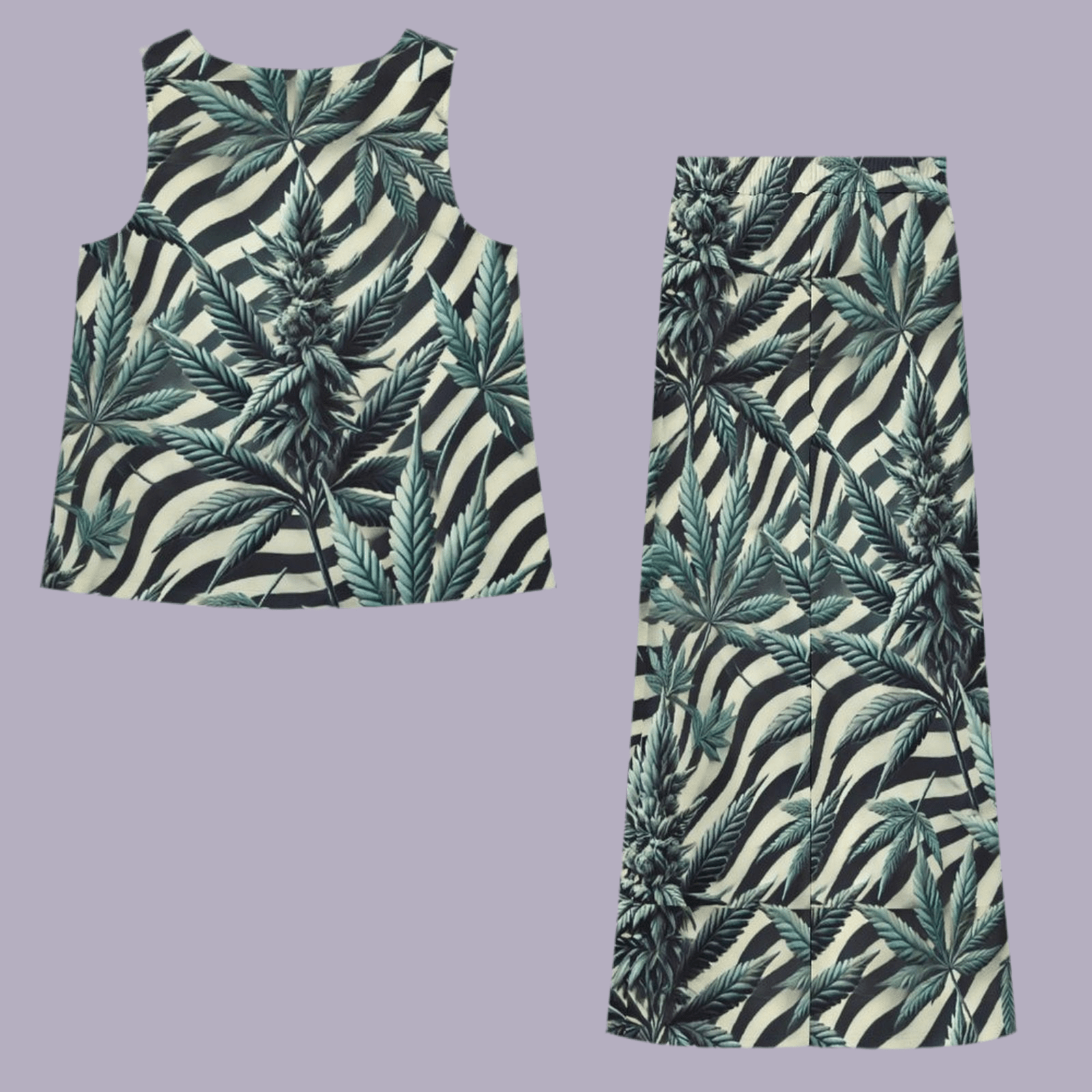 Stripes & Buds Zabra Chiffon Set sesh set