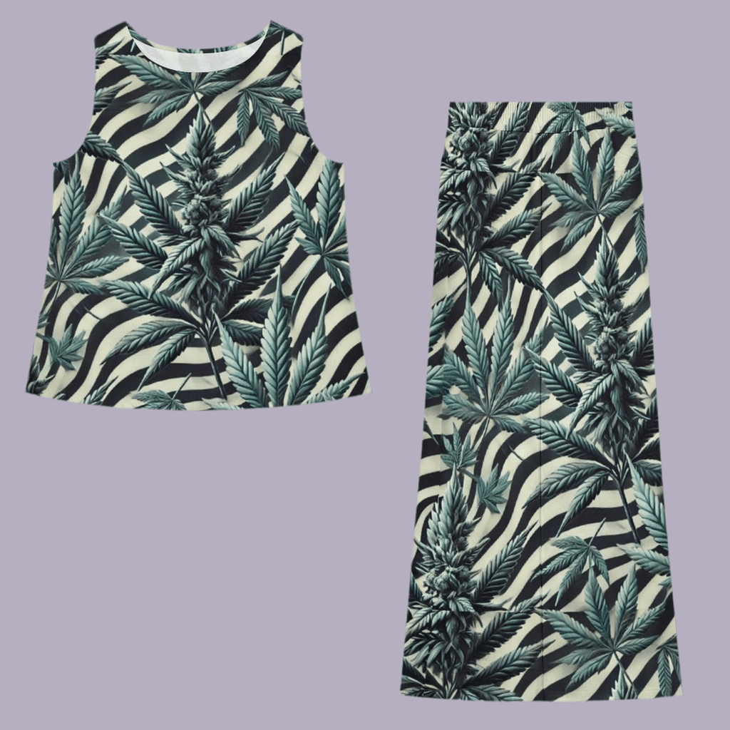 Stripes & Buds Zabra Chiffon Set sesh set