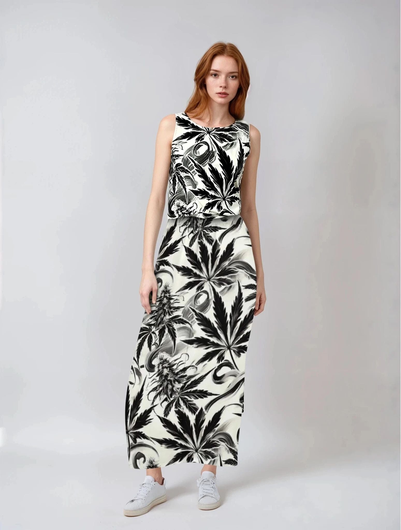 White Widow Chiffon Top & Pants Set sesh set