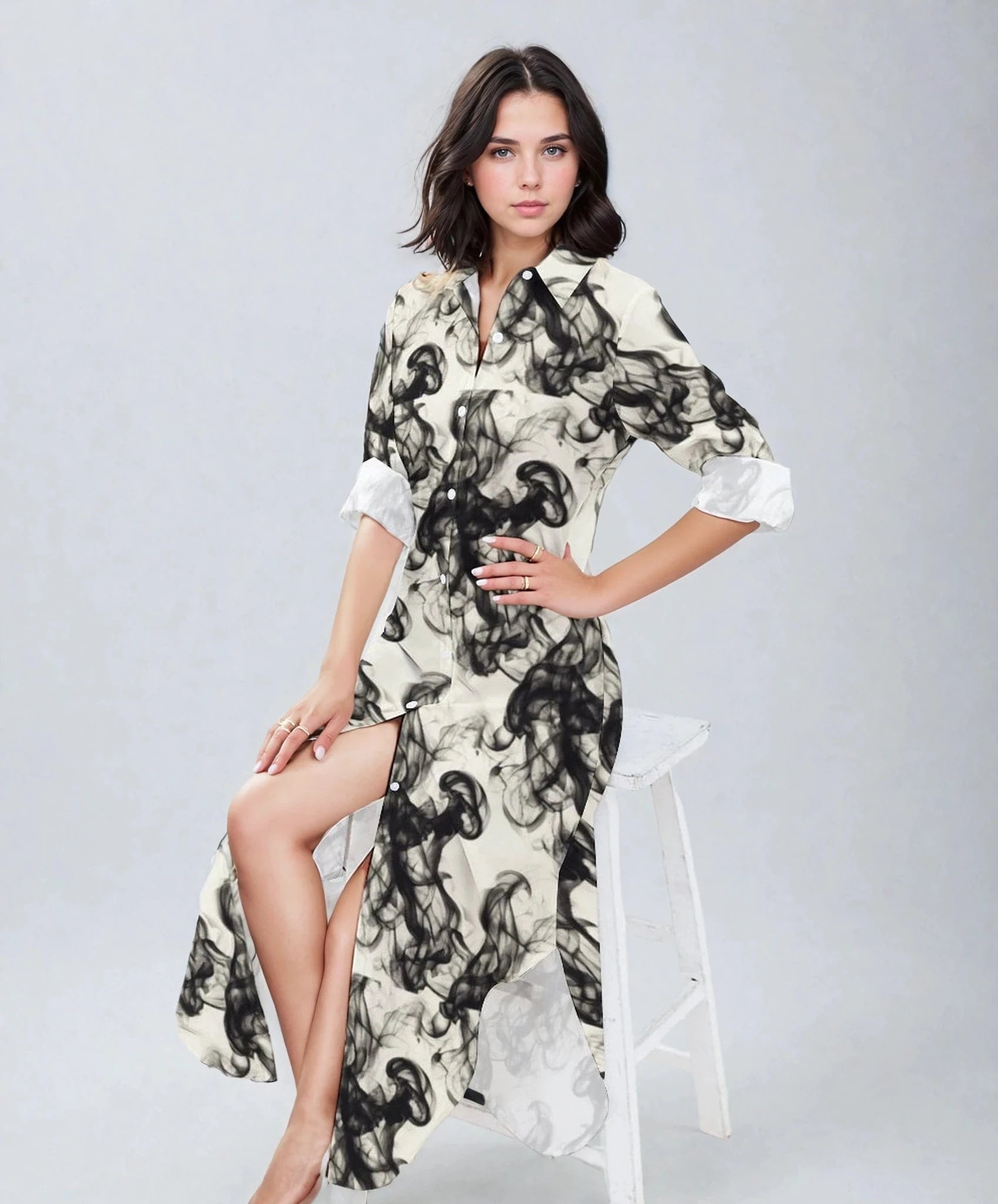 Smokey Shirt Dress Shirt dress