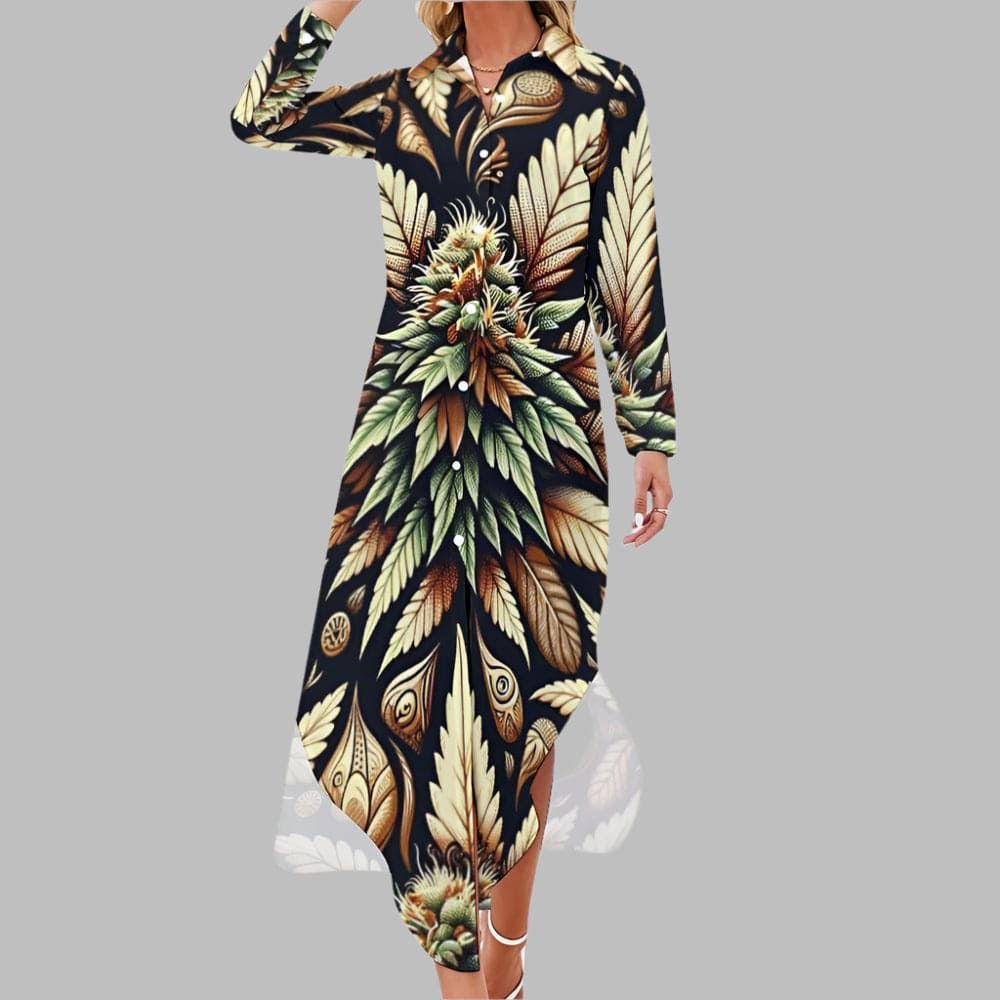 Batik Bud Shirt Dress White Shirt dress