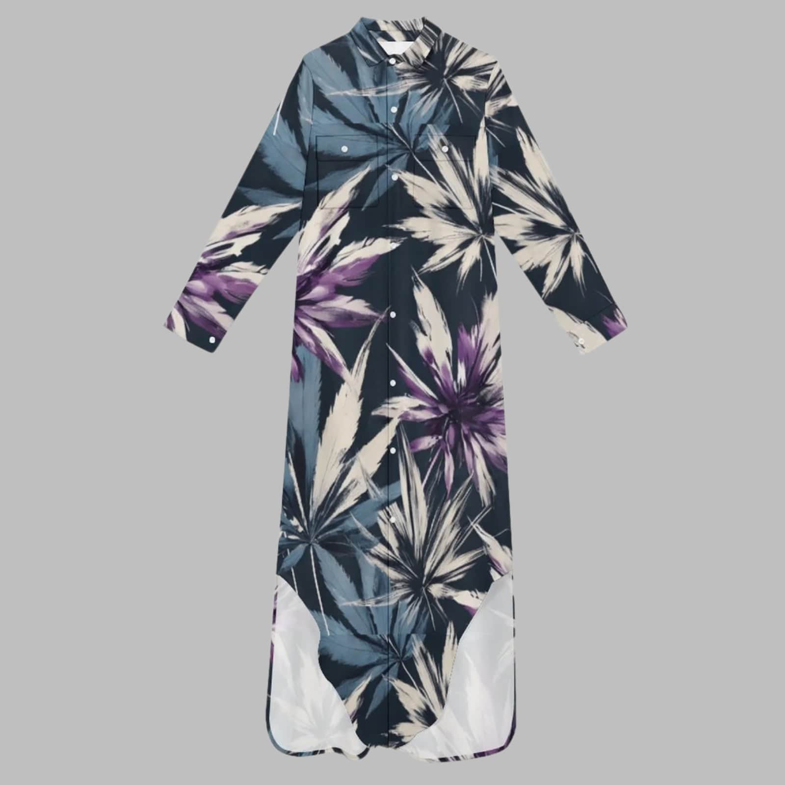 Indigo Haze Long Shirt Dress white Shirt dress