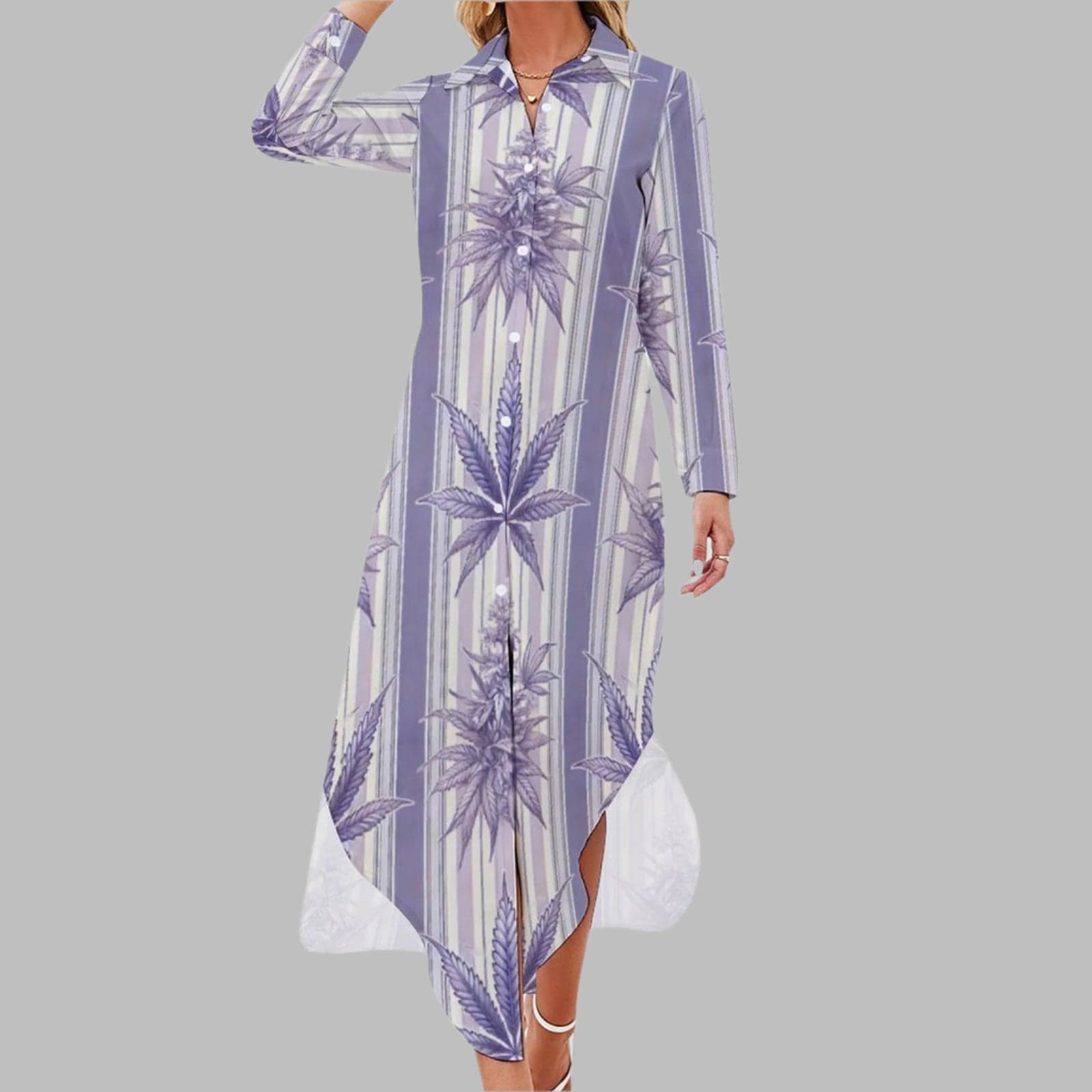Purps shirt dress White Shirt dress