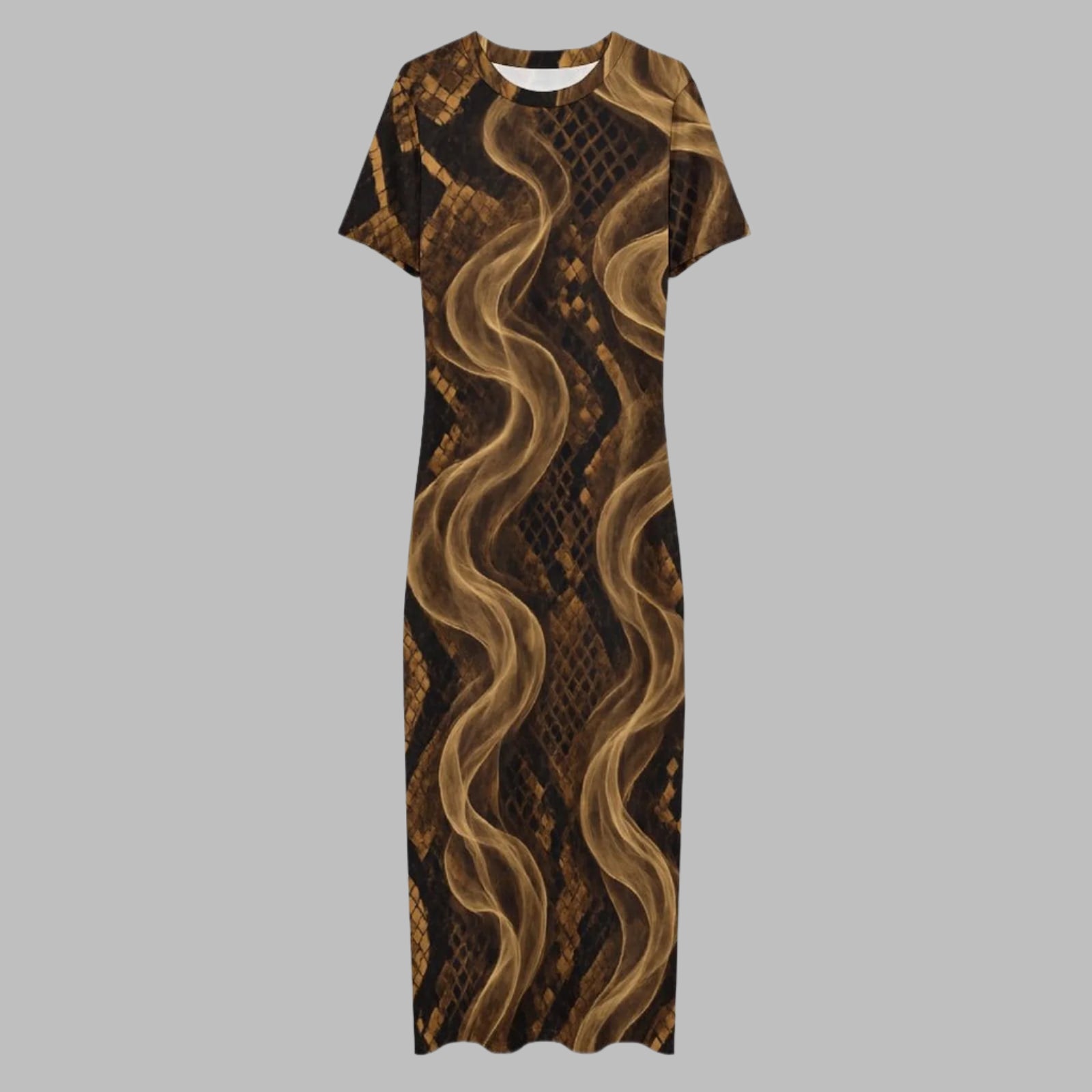Snake Skins Bodycon Maxi Dress