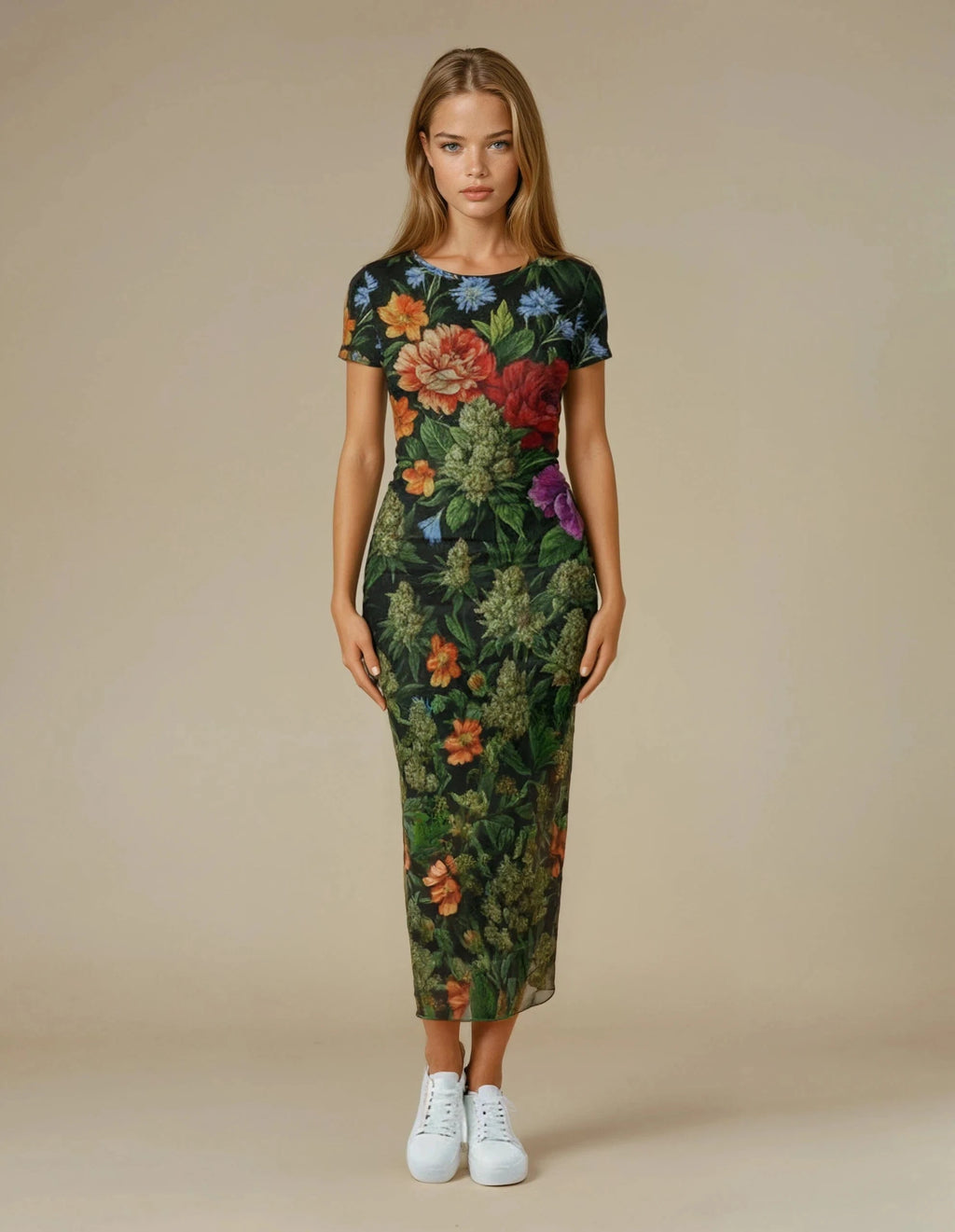 Bloom Bodycon Maxi Dress midi dress