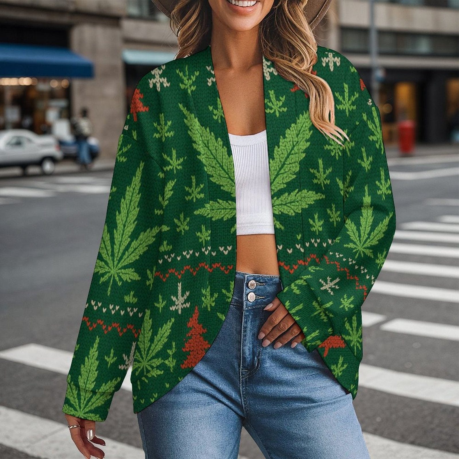 X-Mas Drop Shoulder Cardi cardigan