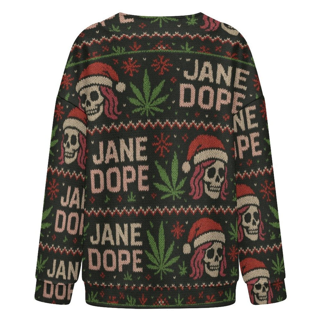 Dope AF festive Drop Shoulder Cardigan cardigan